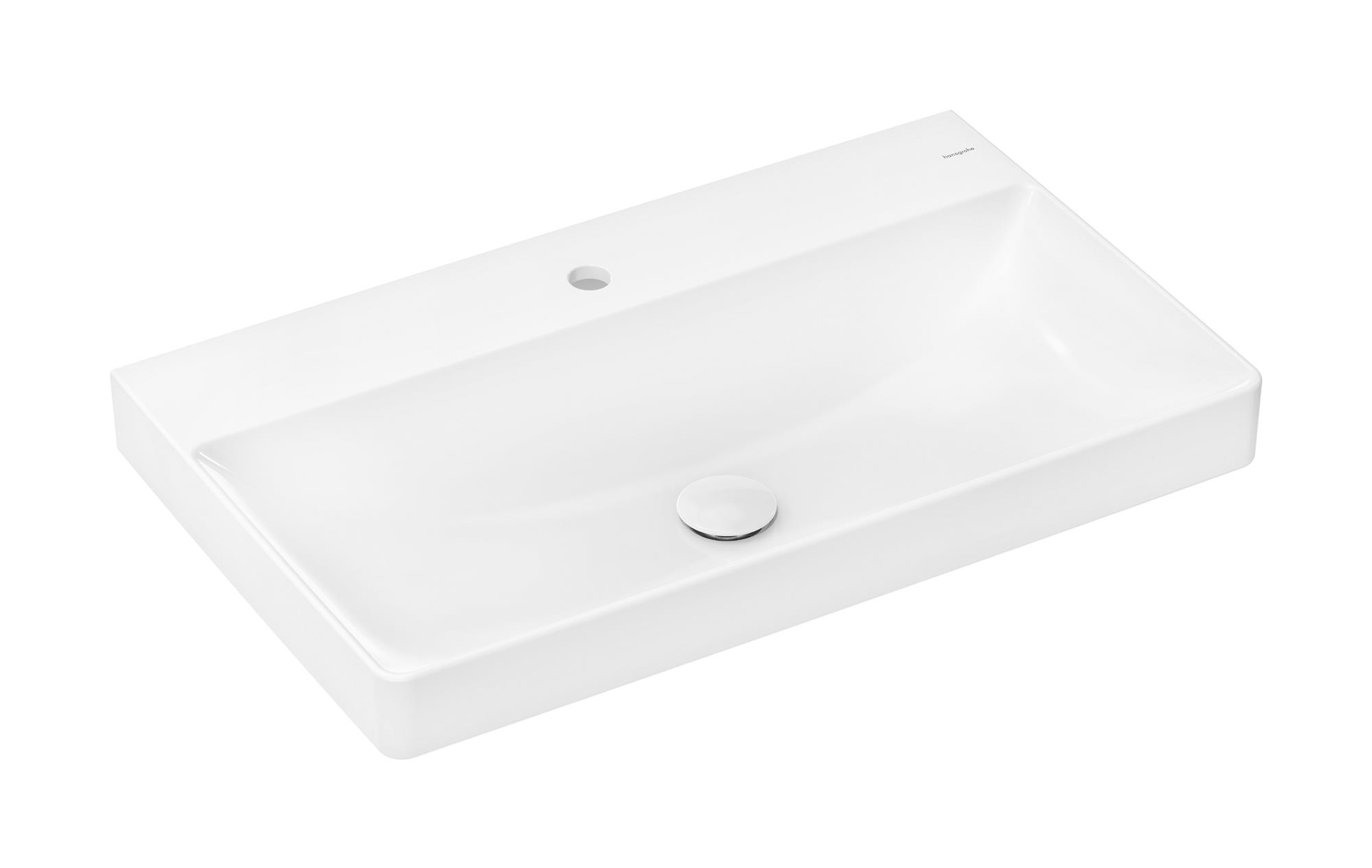 Hansgrohe Xelu Q wastafel 80x48 cm rechthoekig klassiek-meubel wit glans 61020450
