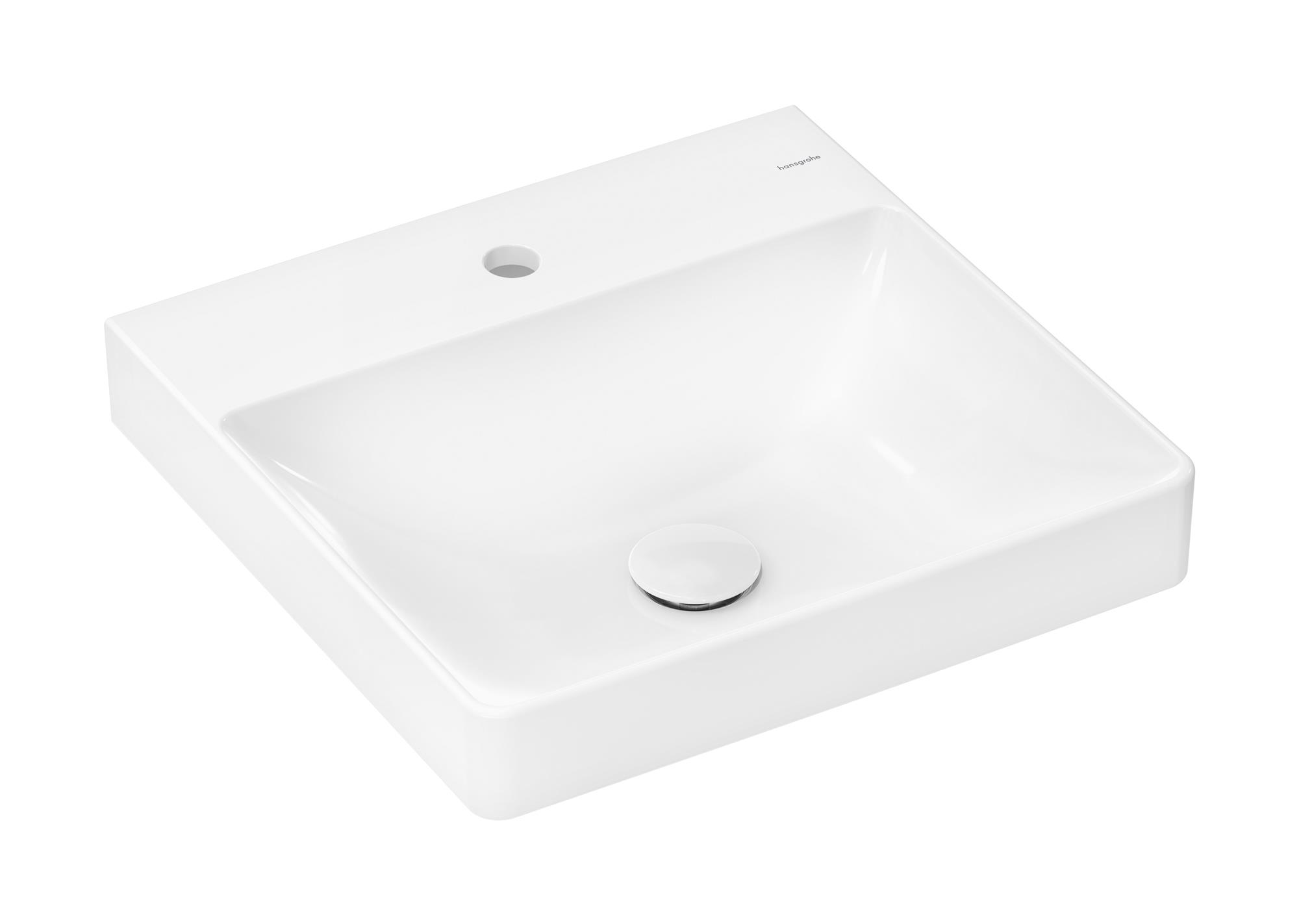 Hansgrohe Xelu Q wastafel 50x48 cm rechthoekig opbouw wit mat 61014450