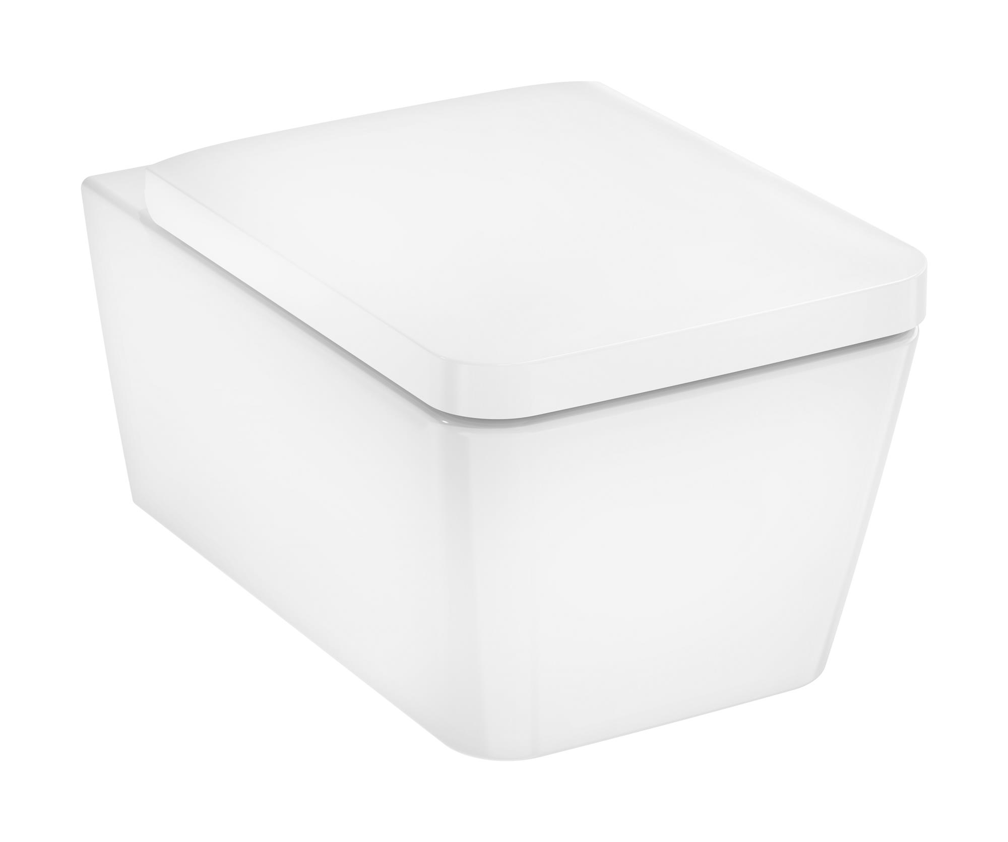 Hansgrohe EluPura Q toiletpot met softclose toiletbril hangend zonder kraag wit 62023450