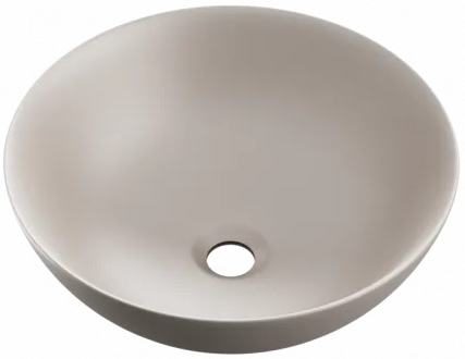 Actima Luqa wastafel 40x40 cm rond opbouw brons/beige mat CEAC.6401.400.CAM