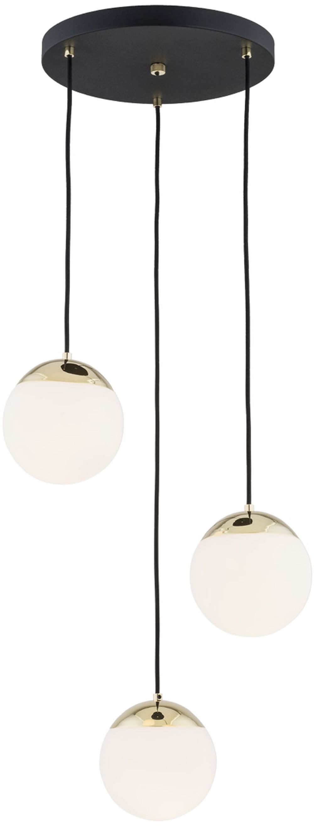 Argon Livia hanglamp 3x7 W wit-zwart-messing 1417