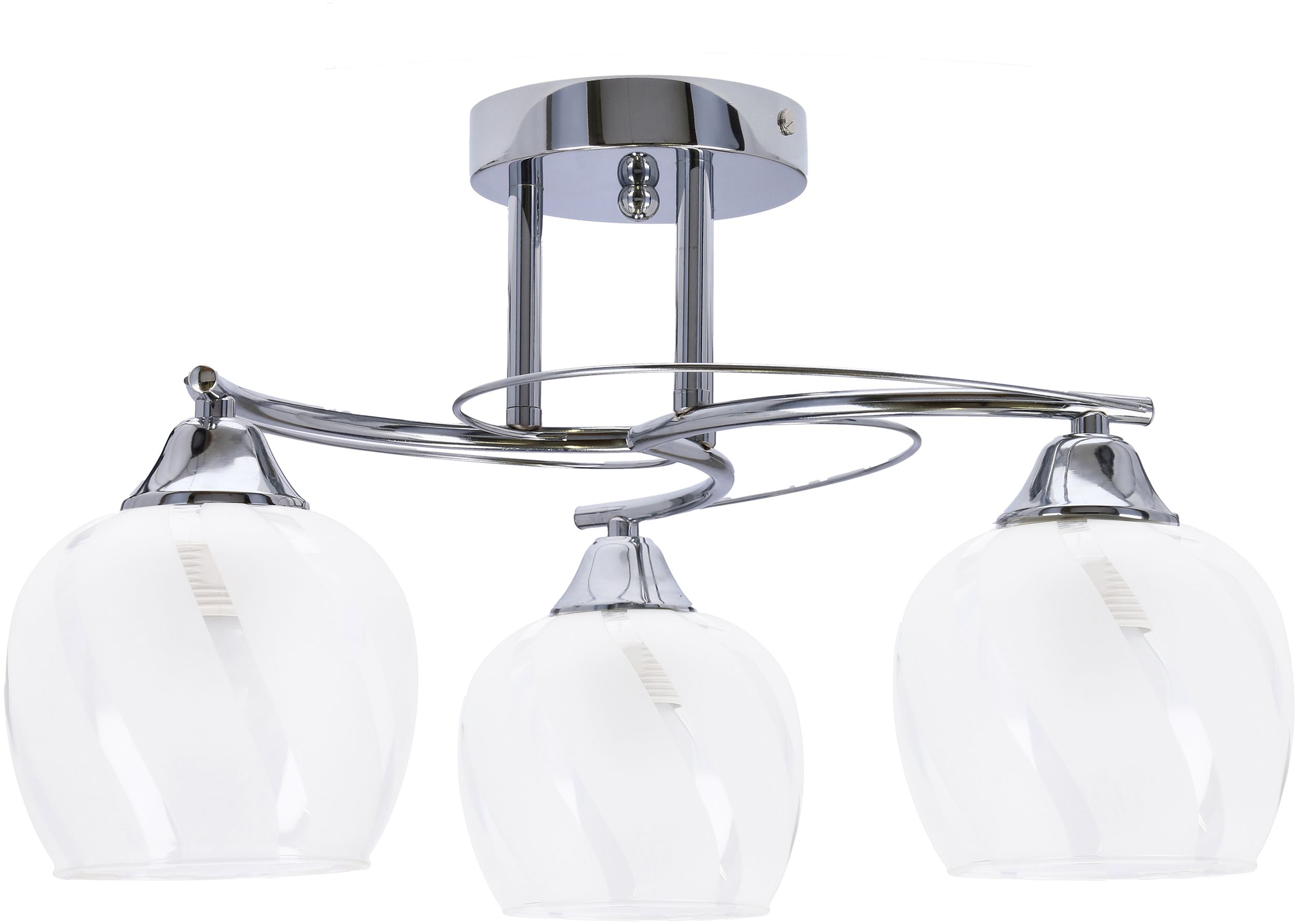 Candellux Prego plafondlamp 3x40 W wit-chroom-doorzichtig 33-09456