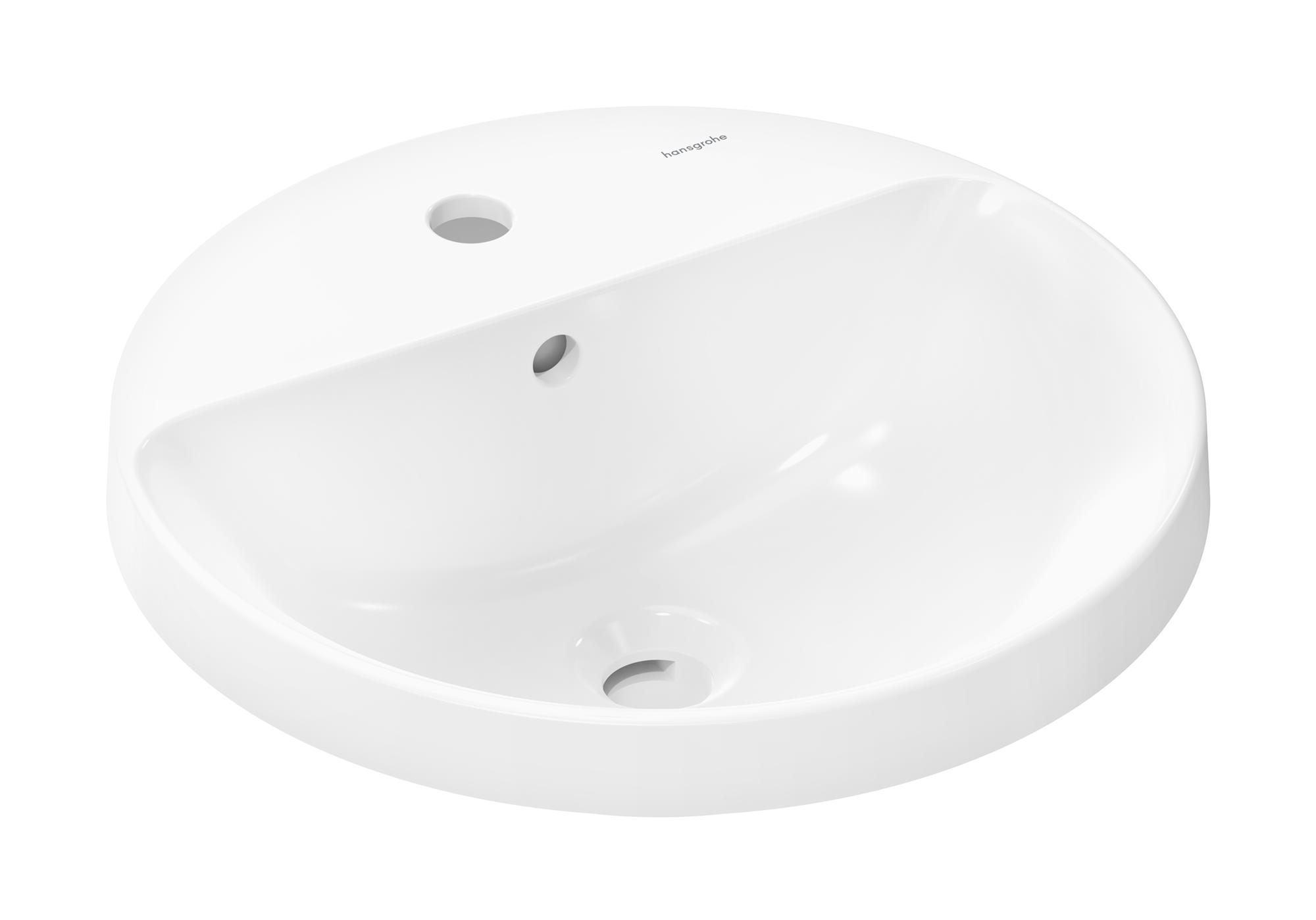 Hansgrohe Xuniva S wastafel 45x45 cm rond inbouw wit glans 61056450