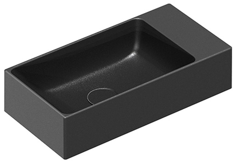 Catalano Verso wastafel 50x25 cm rechthoekig klassiek zwart mat 0220520022