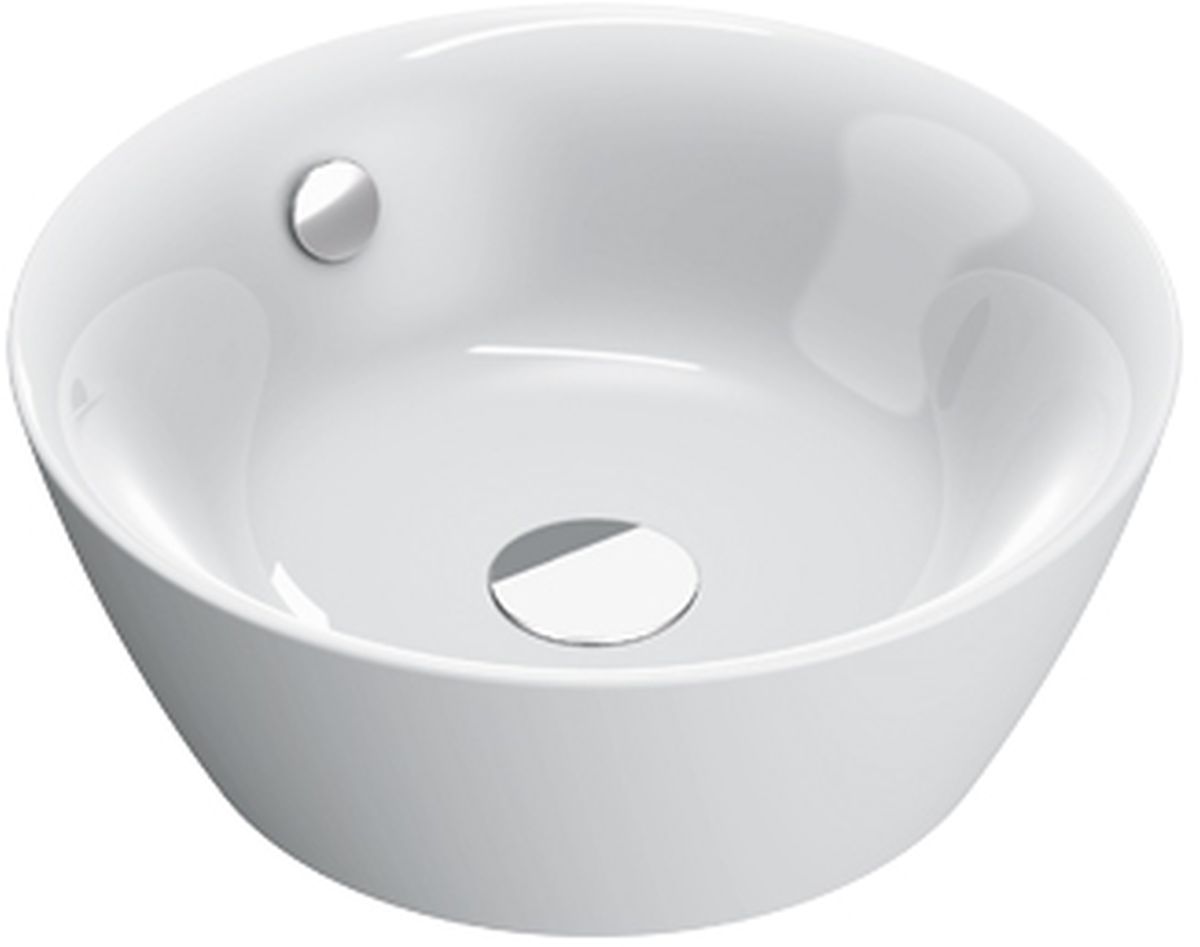 Catalano Velis wastafel 42x42 cm rond opbouw wit glans 0723420001