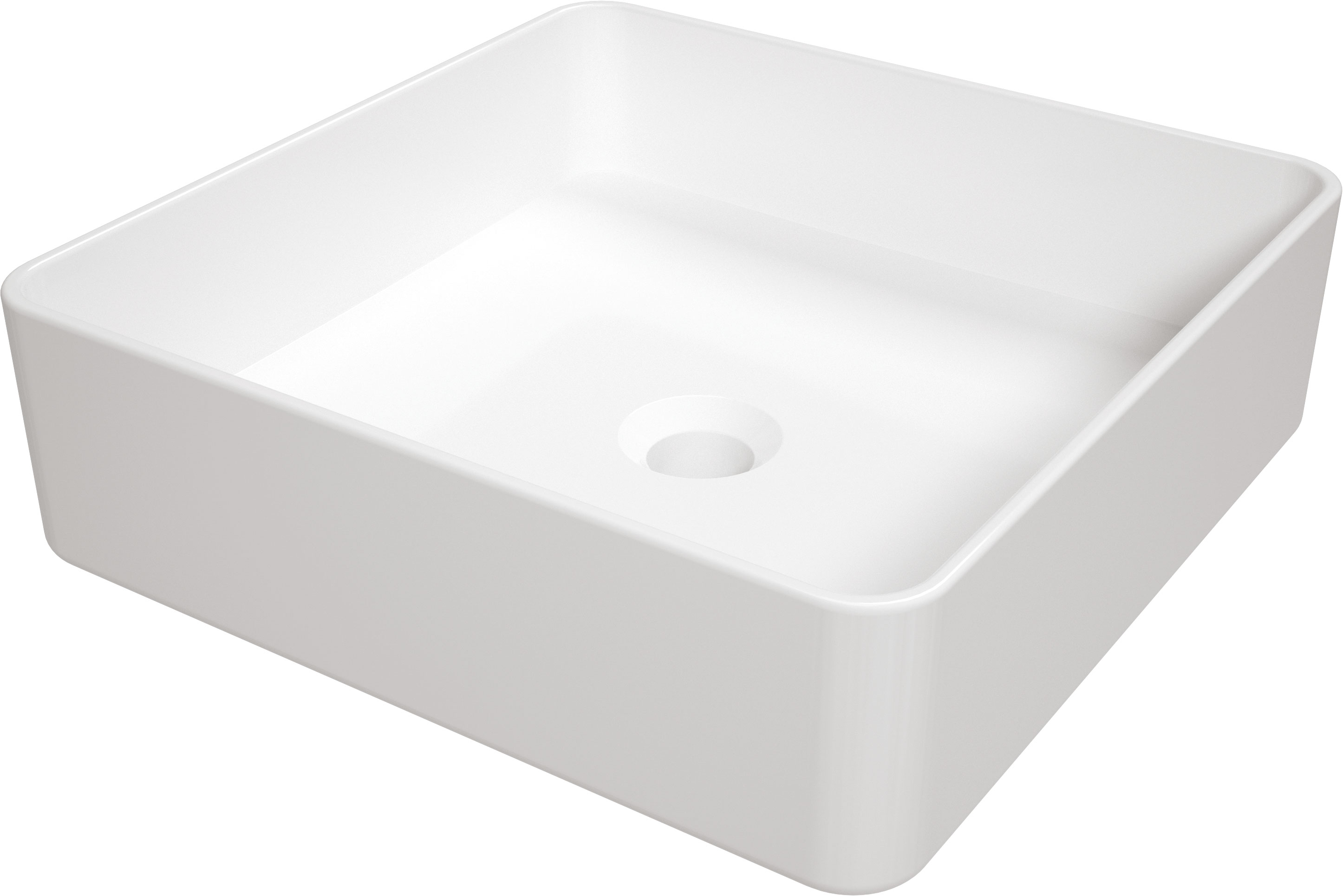 Deante Square wastafel 40.5x40.5 cm vierkant opbouw wit glans CGS_6U4S