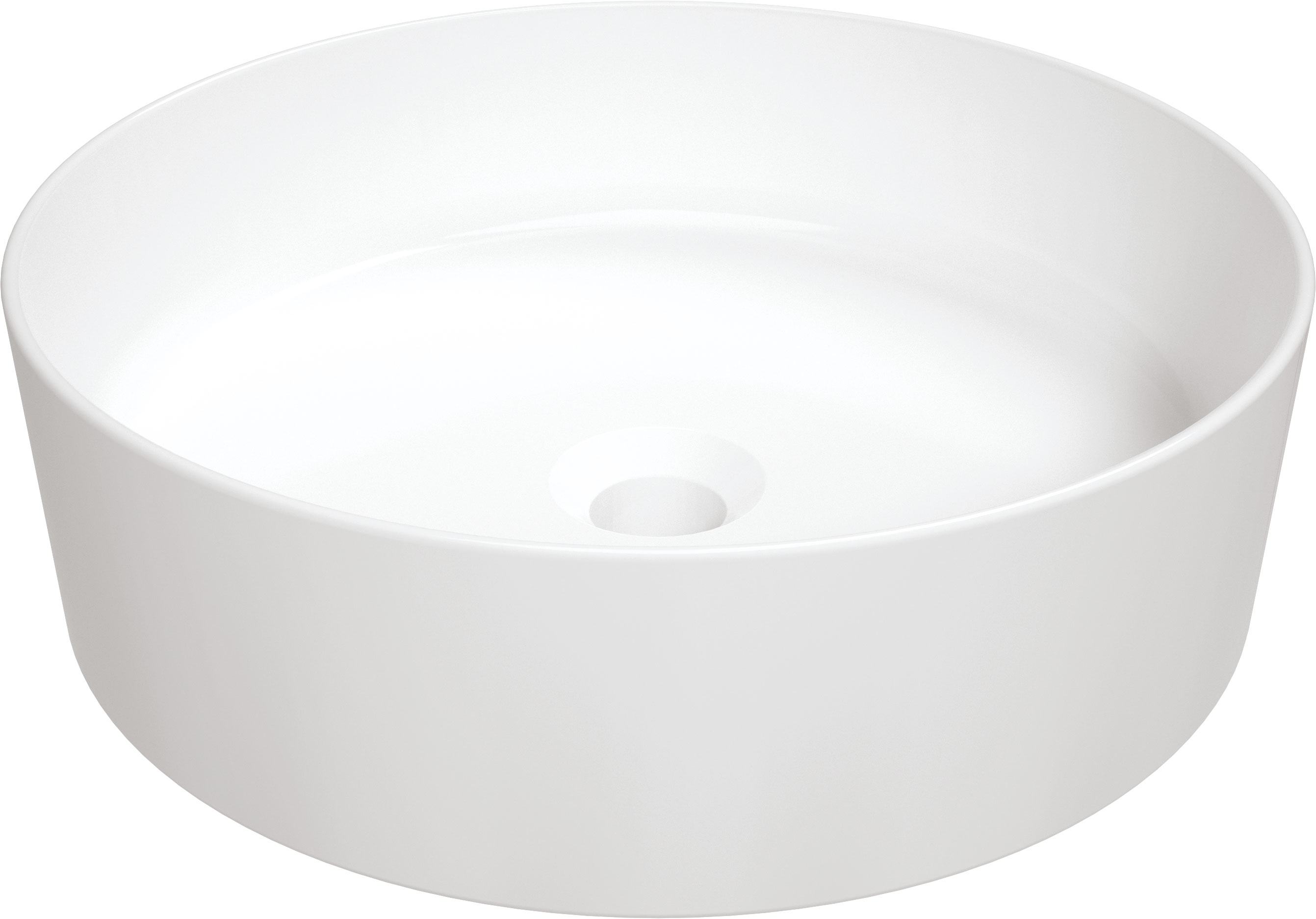 Deante Round wastafel 40x40 cm rond opbouw wit glans CGR_6U4S