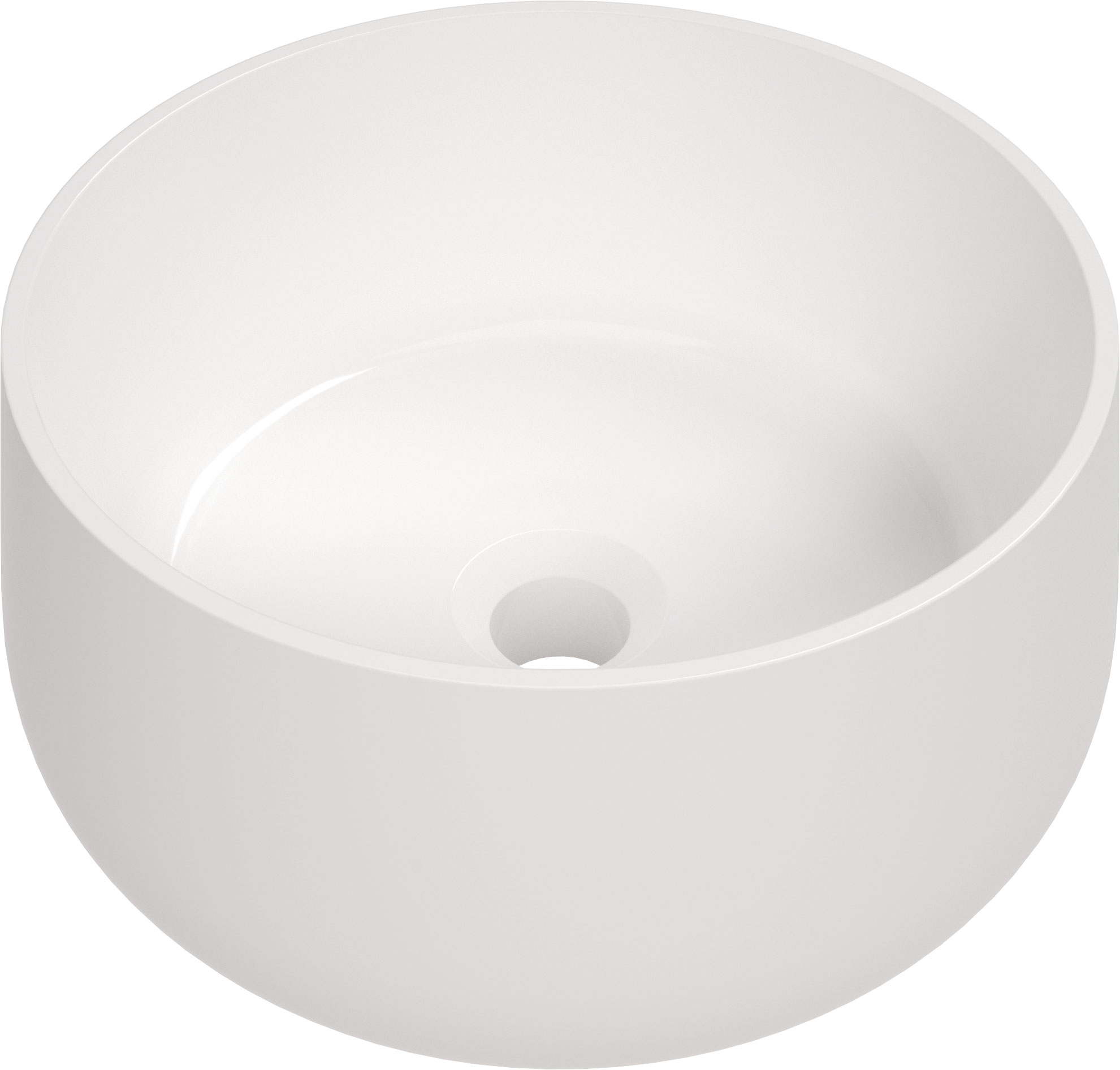 Deante Arnika wastafel 35.3x35.3 cm rond opbouw wit glans CGN_6U33