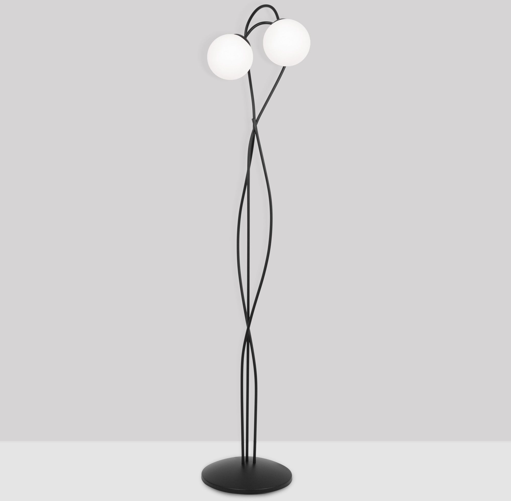 Kaja Nela staanlamp 2x40 W zwart K-5353
