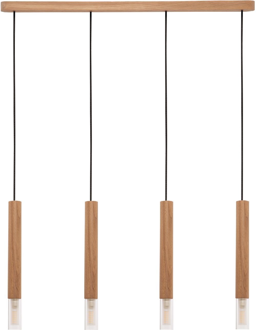 Zuma Line Madera hanglamp 4x28 W bruin 8620403