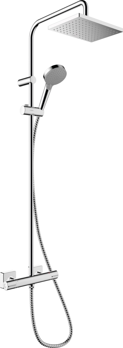 Hansgrohe Vernis Shape doucheset wand met thermostaat met regendouche chroom 26319000