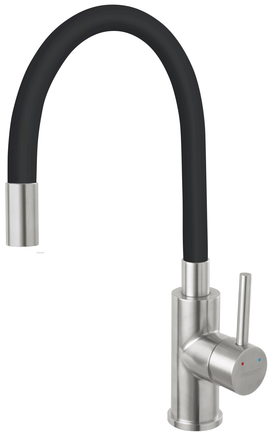 Ferro Zumba Inox keukenkraan staand zwart-inox BZA4BSS