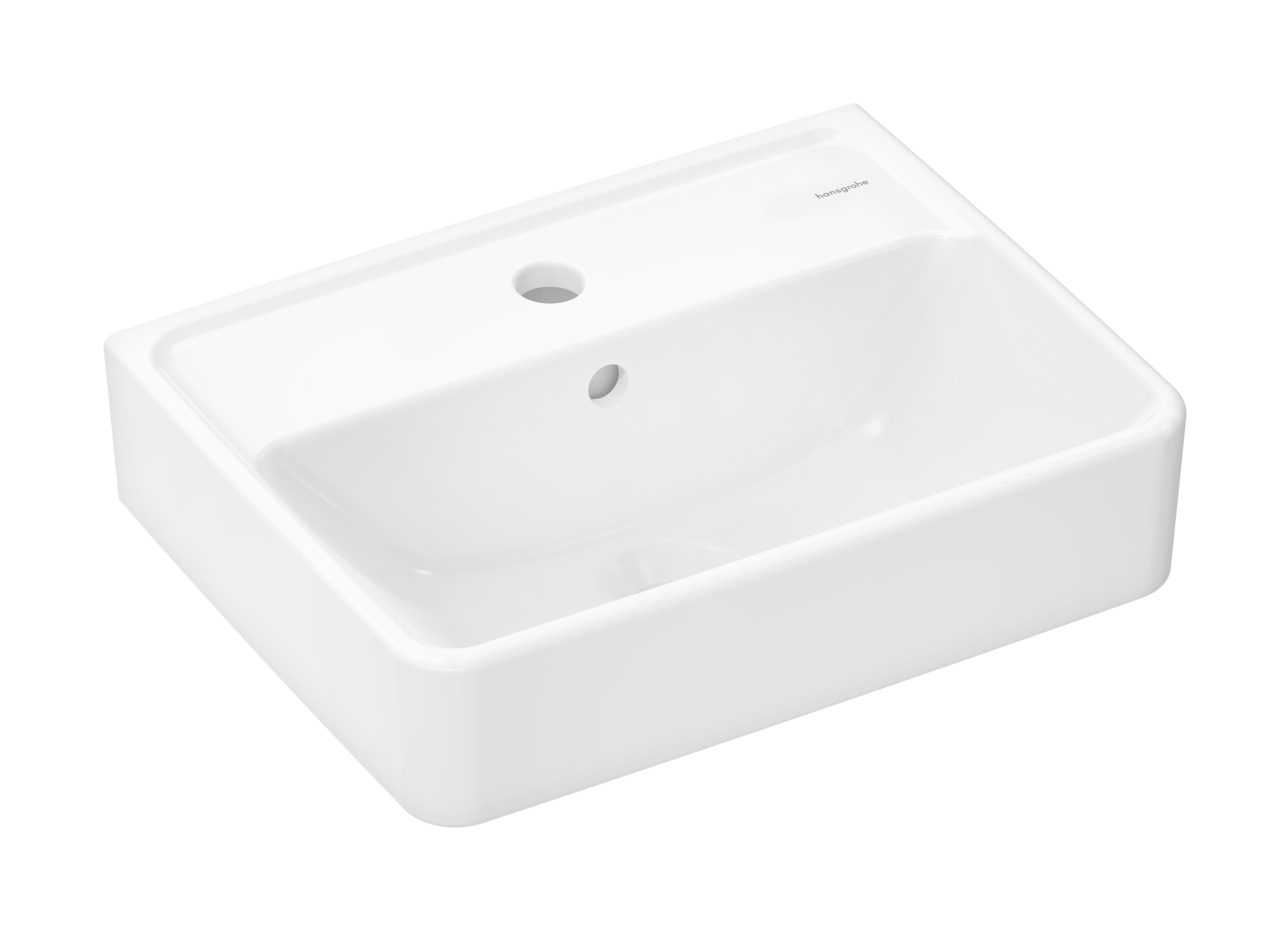 Hansgrohe Xanuia Q wastafel 45x34 cm rechthoekig klassiek wit glans 61007450