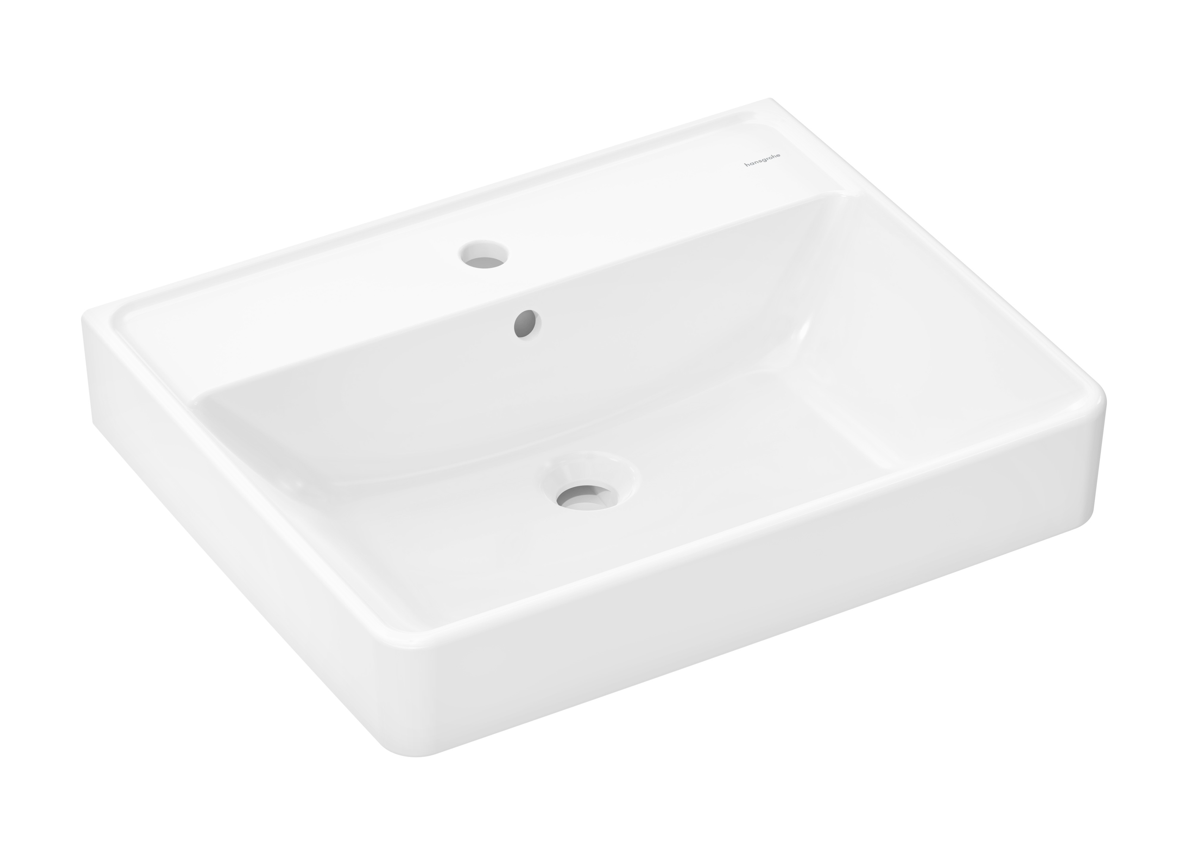 Hansgrohe Xanuia Q wastafel 60x48 cm rechthoekig klassiek wit glans 61010450