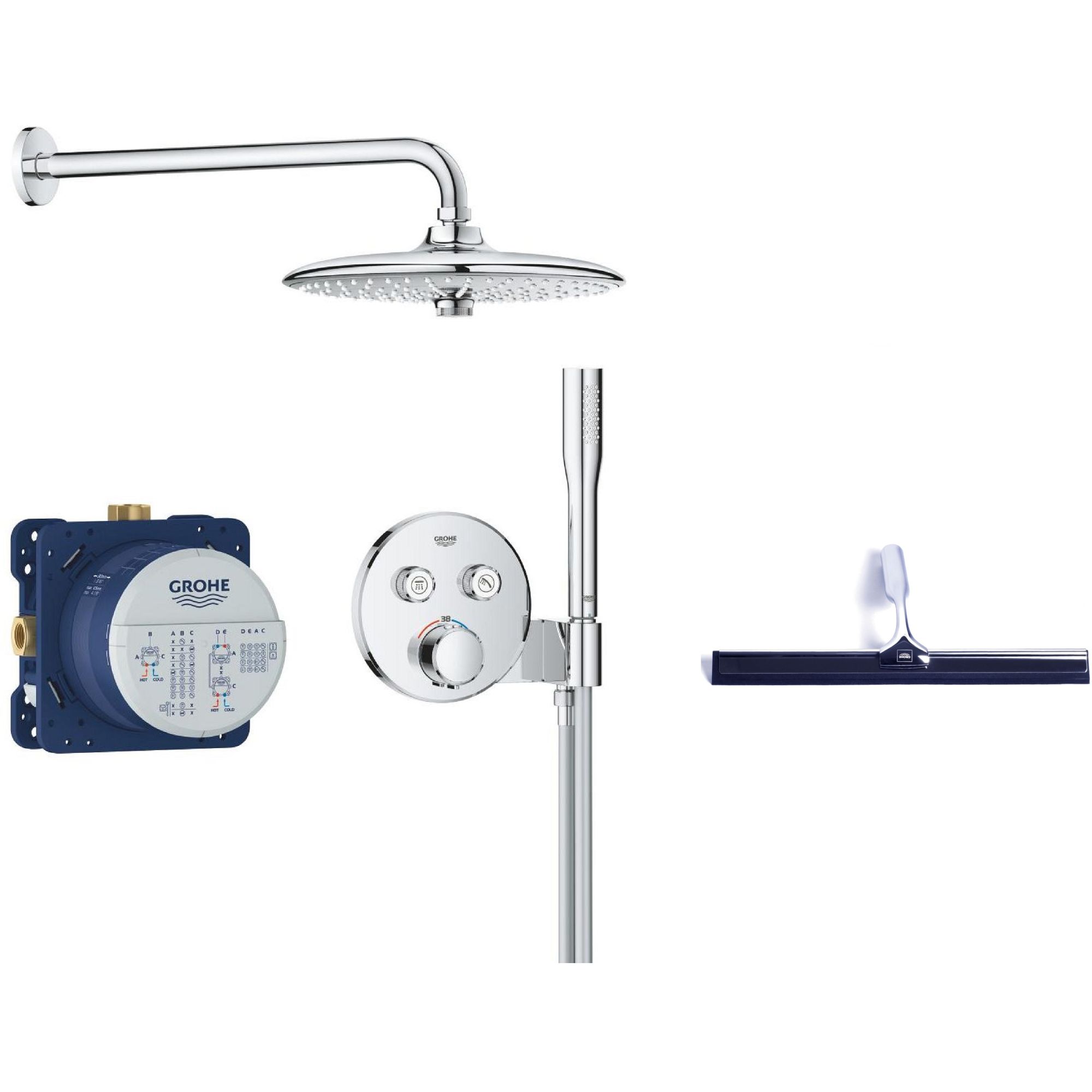 Set doucheset Grohe Precision Smartcontrol 34878000, trekkertje Grohe 4067393055617
