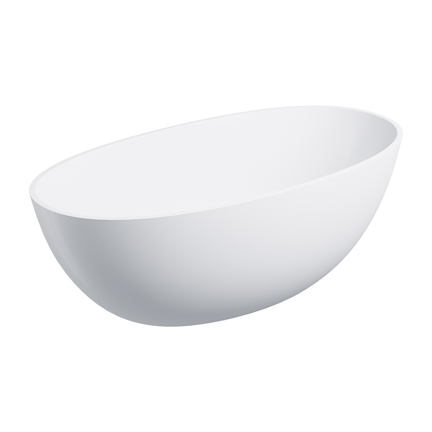 Omnires Shell M+ vrijstaand bad 148x75 cm ovaal wit SHELL148WWBM