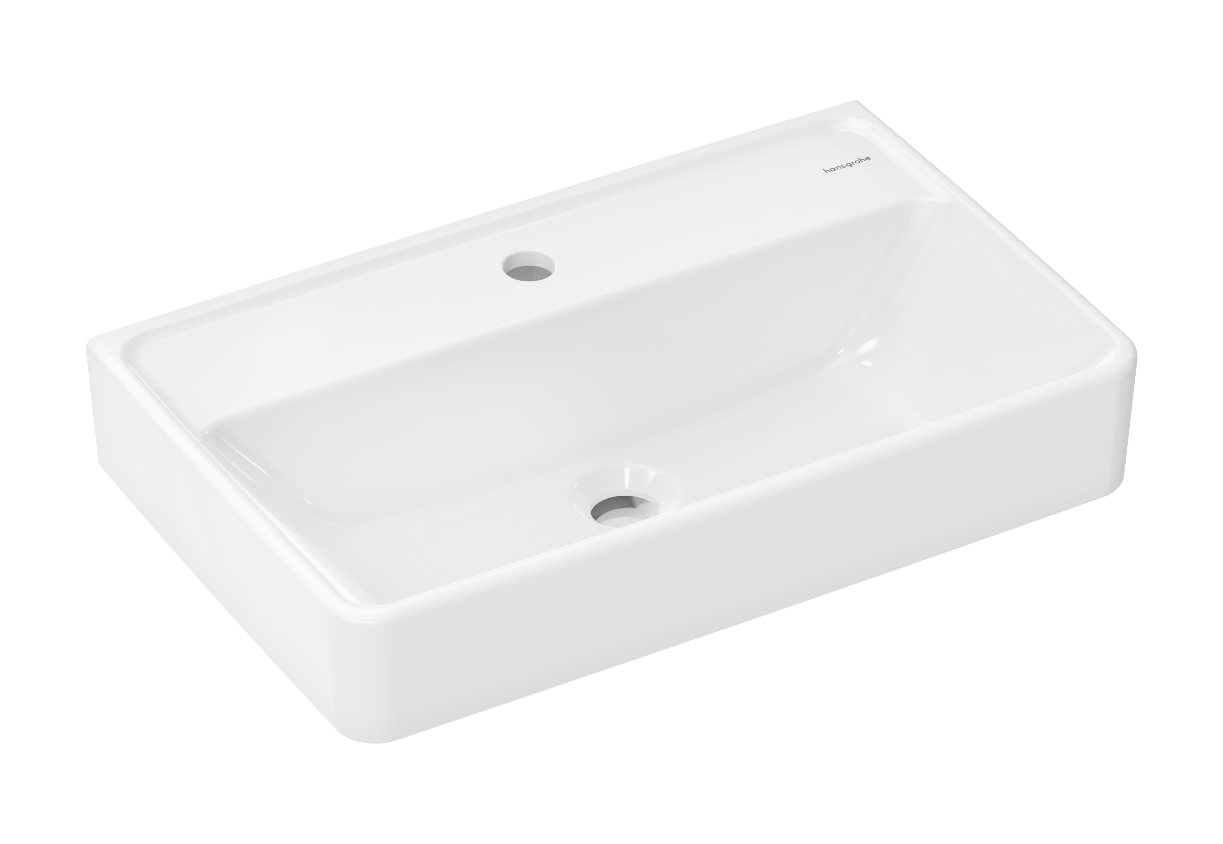 Hansgrohe Xanuia Q wastafel 60x37 cm rechthoekig klassiek wit glans 61126450