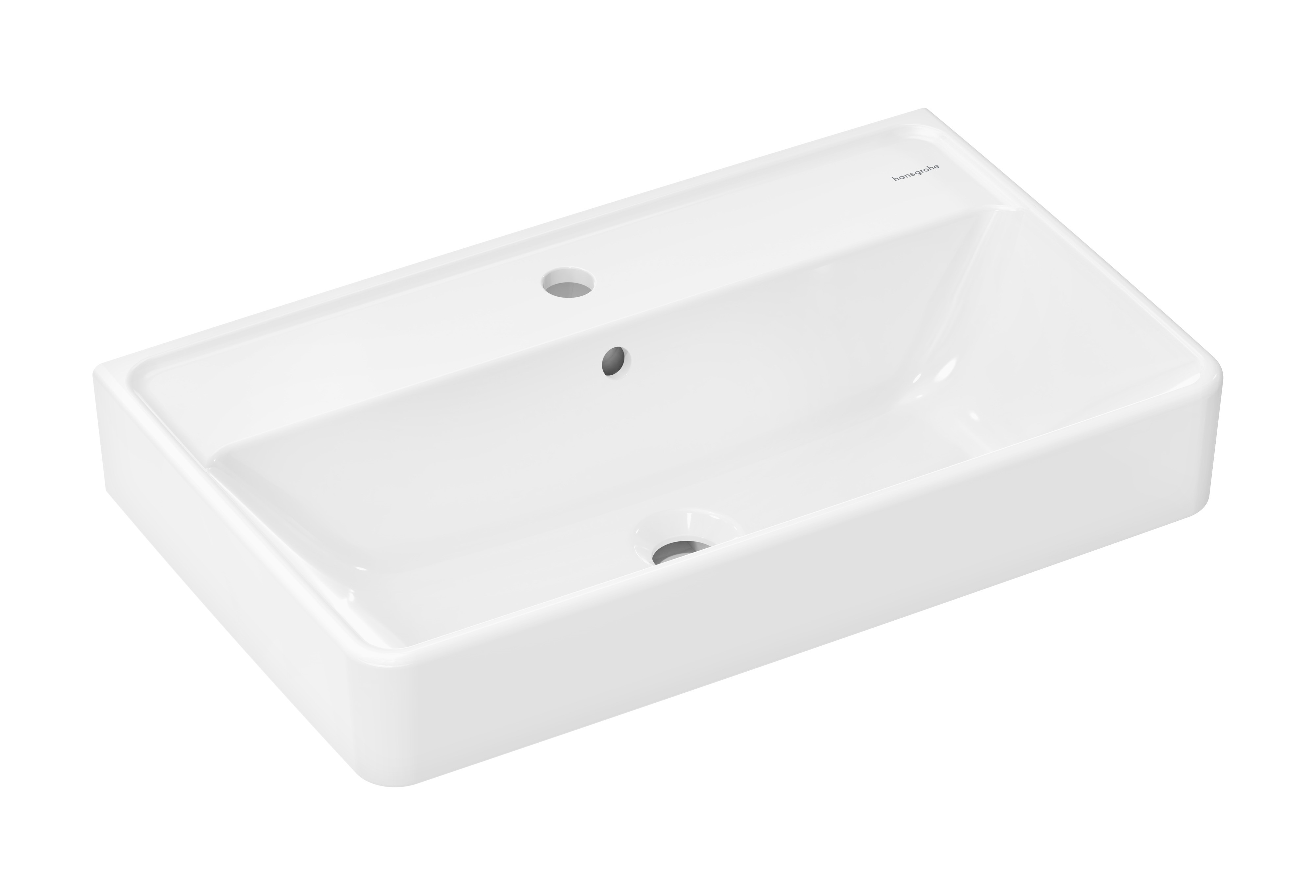 Hansgrohe Xanuia Q wastafel 65x39 cm rechthoekig klassiek wit glans 61128450