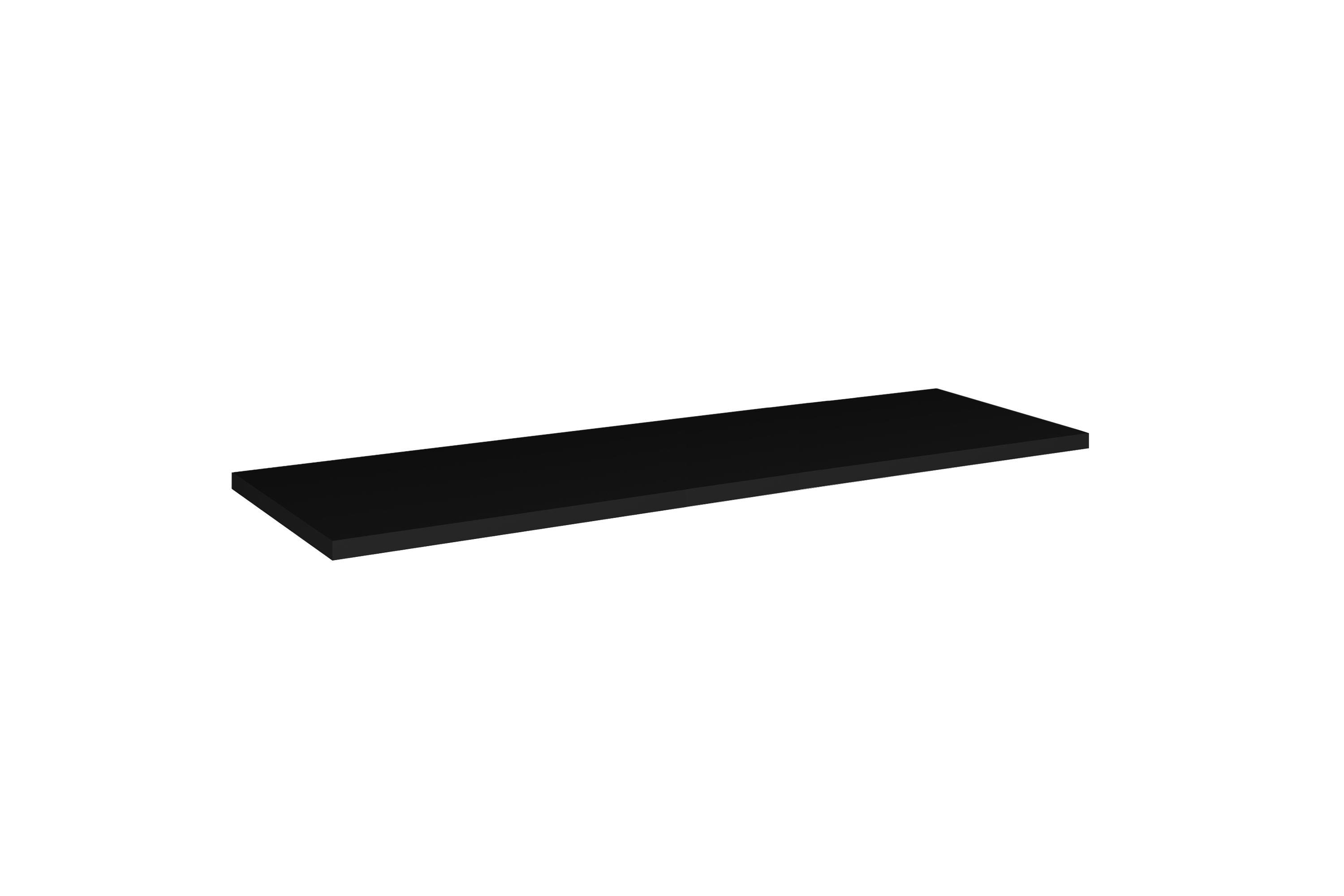Comad Nova Black badkamerblad 120.4x40 cm zwart NOVA BLACK B 89-120