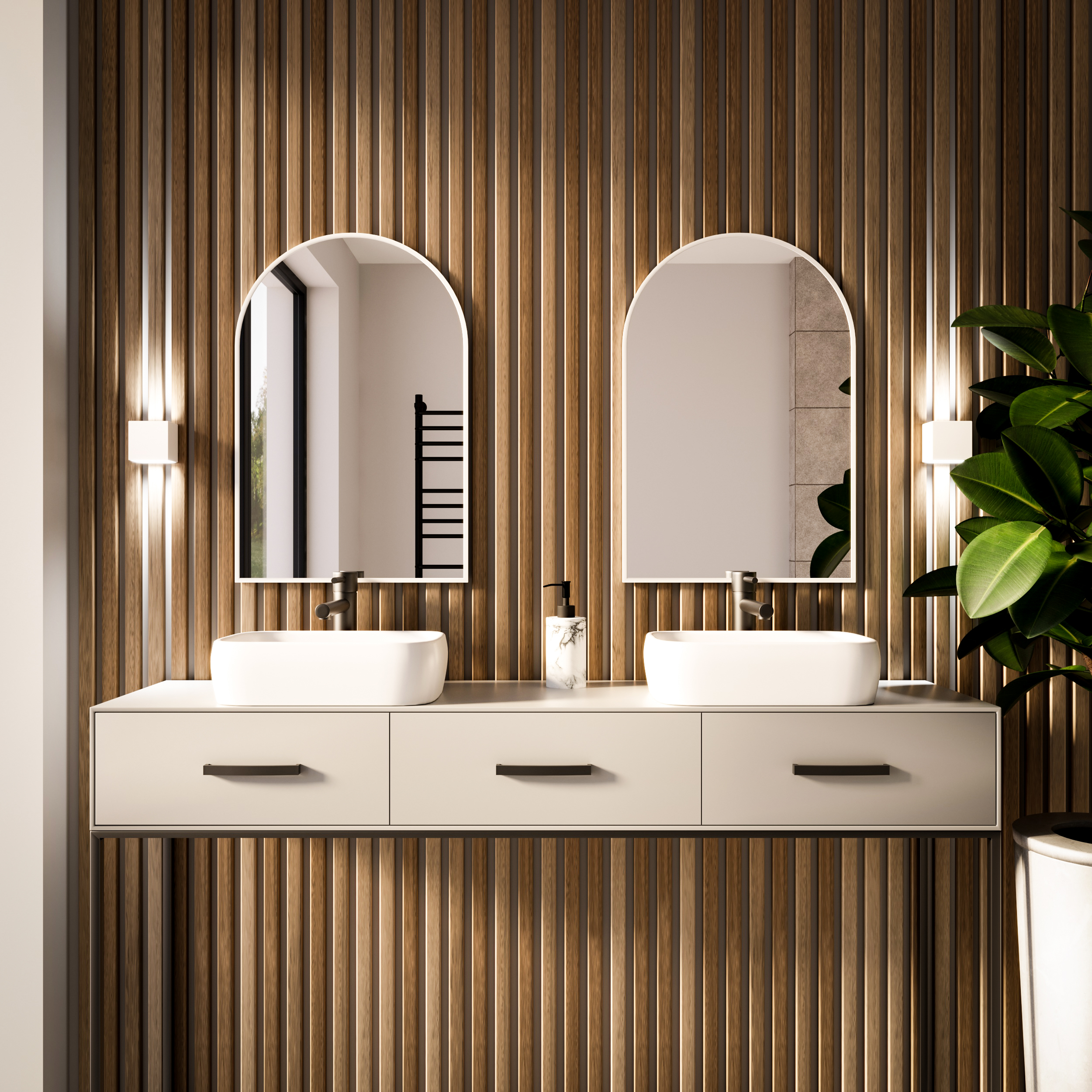 Baltica Design Tiny Border Pastille Cut spiegel 40x60 cm wit 5904107924540