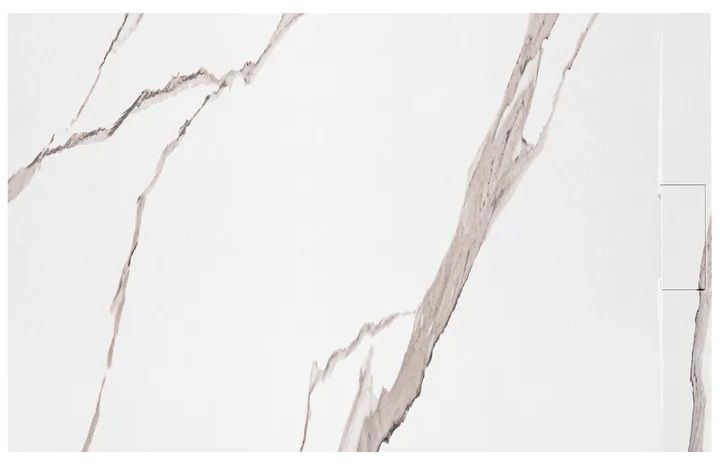 Rea Bazalt Carrara White rechthoekige douchebak 90x120 cm wit-beige REA-K7001
