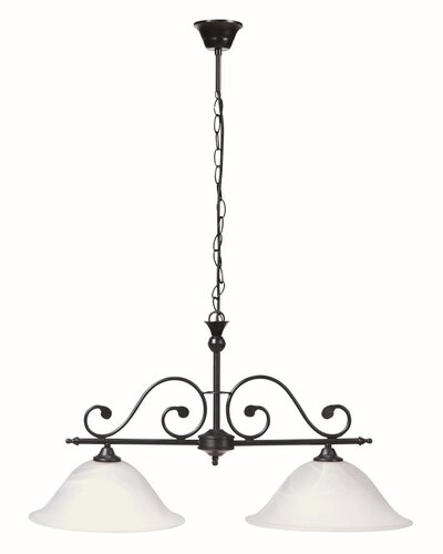 Rabalux Dorothea hanglamp 2x60 W wit-zwart 7777