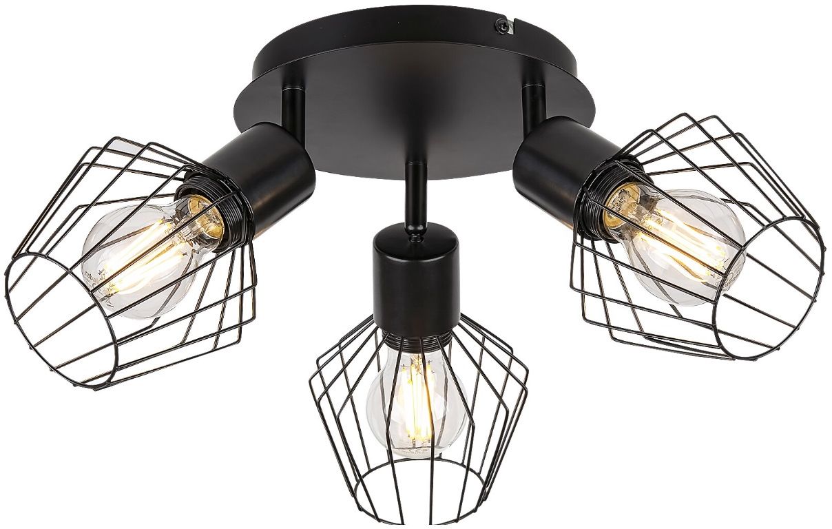 Rabalux Belano plafondlamp 3x40 W zwart 3536