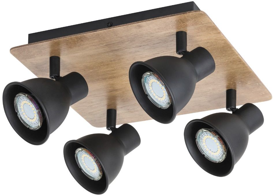 Rabalux Mac plafondlamp 4x35 W zwart-hout 5905
