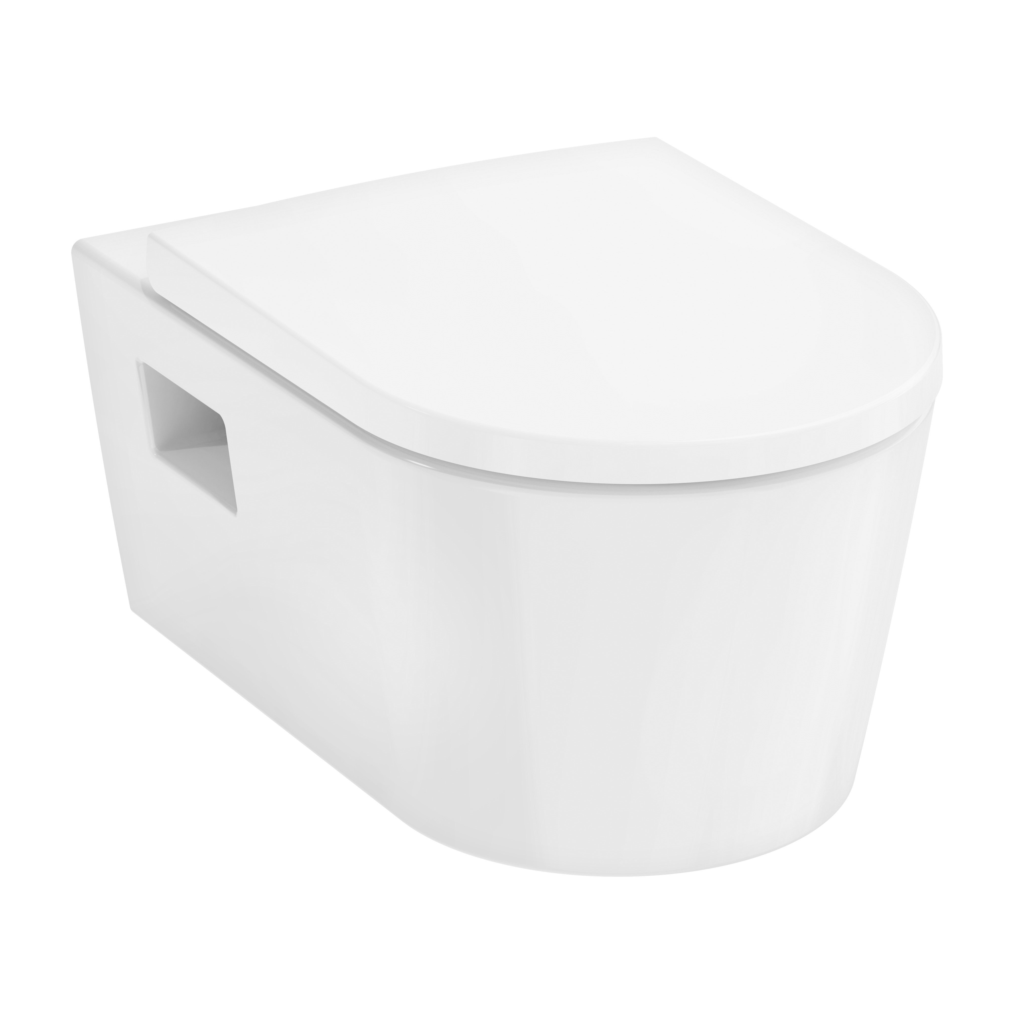 Hansgrohe EluPura Original S toiletpot met softclose toiletbril hangend zonder kraag wit glans 62050450