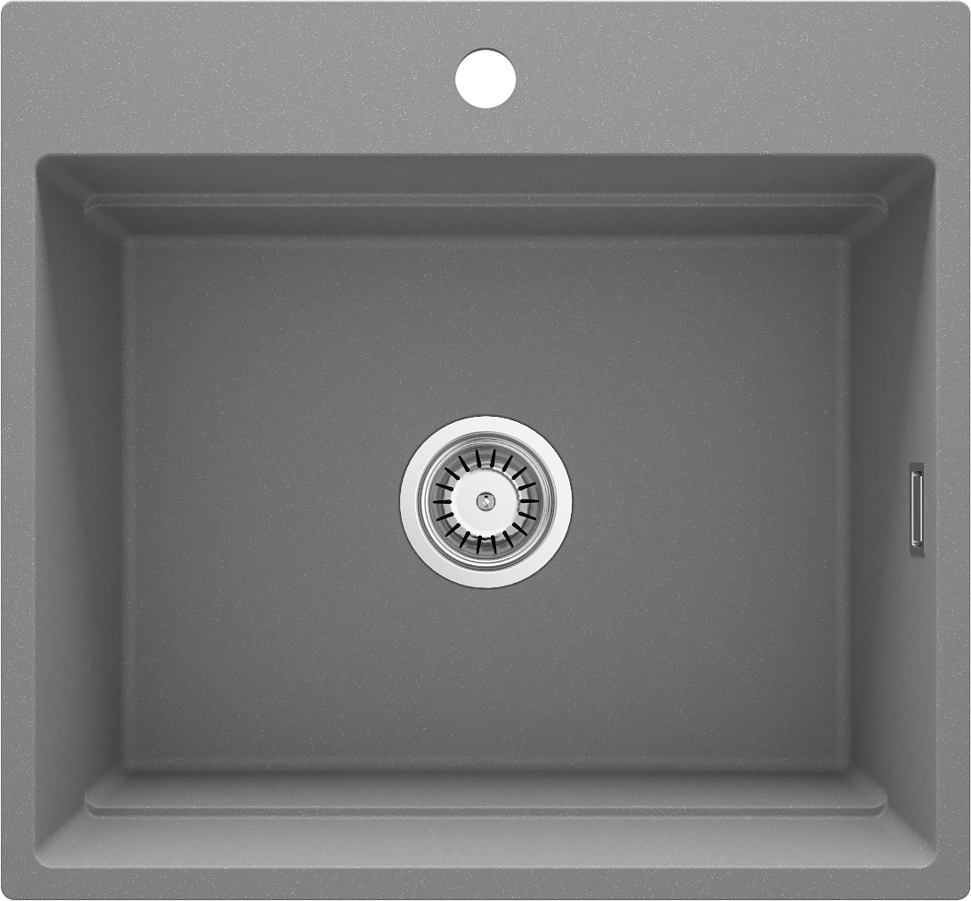 Deante Magnetic spoelbak van graniet 60x56 cm grijs/grafiet/onyx ZRM_S10A