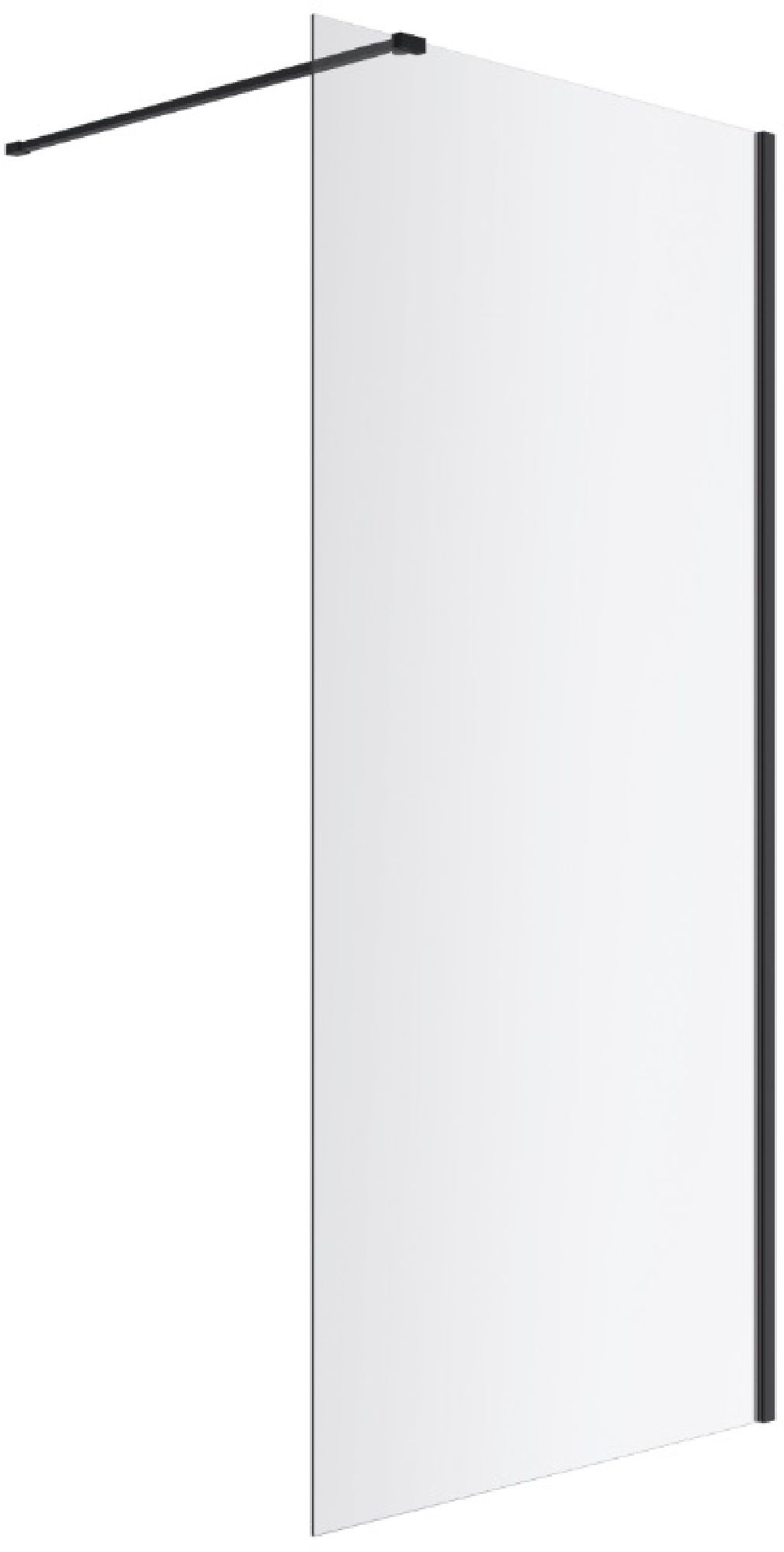 Excellent Vidoq inloopdouchewand 90 cm zwart mat/helder glas KAEX.1506.900.LP.BL