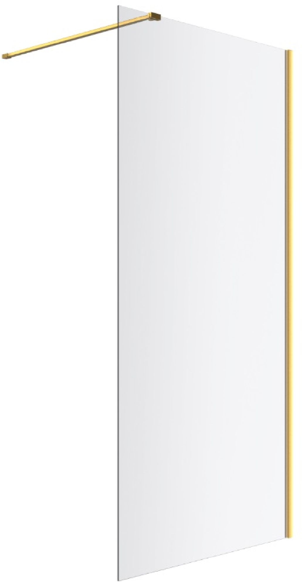 Excellent Vidoq inloopdouchewand 90 cm gouden geborsteld/helder glas KAEX.1506.900.LP.GB