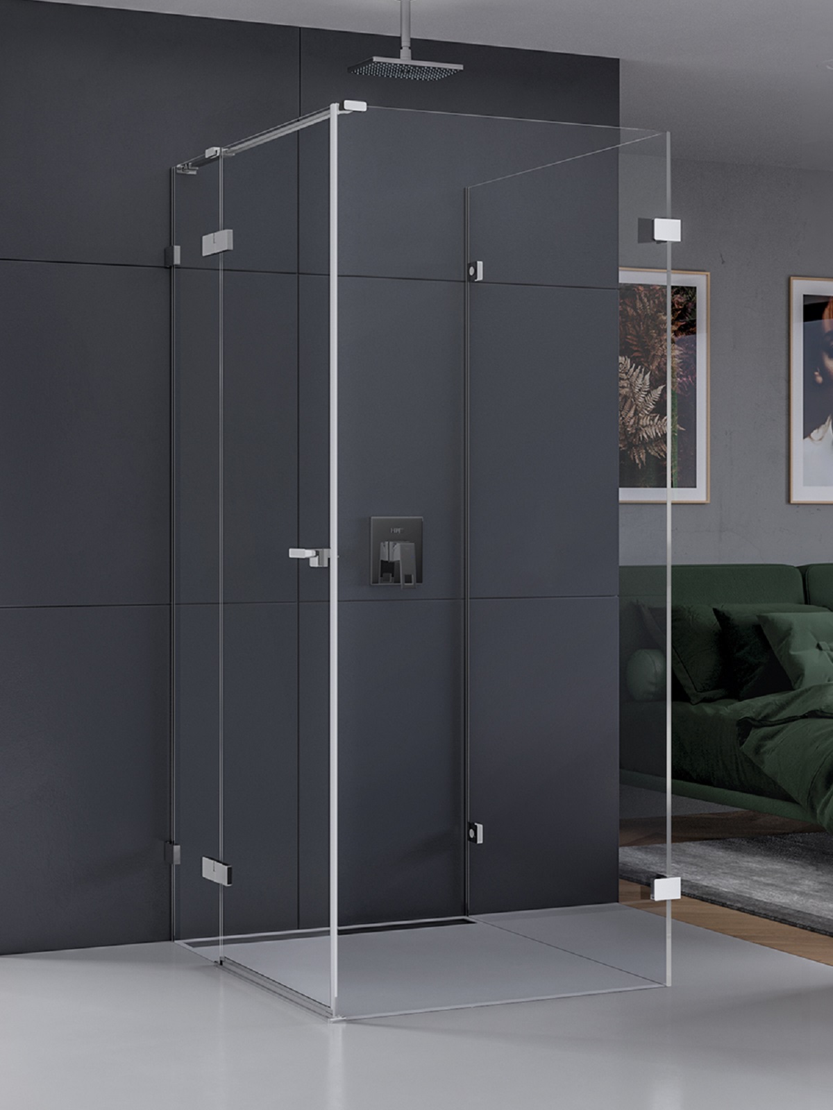 New Trendy Eventa douchecabine 90x80 cm rechthoekig chroom glans/helder glas EXK-4601