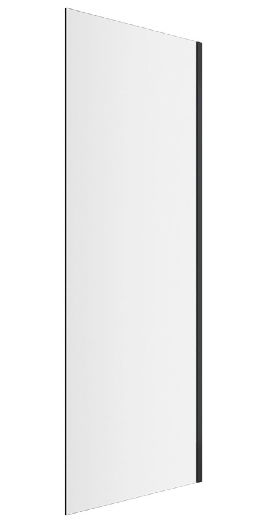 Excellent Rols douchewand met deur 90 cm zwart mat/helder glas KAEX.2606.900.LP.BL