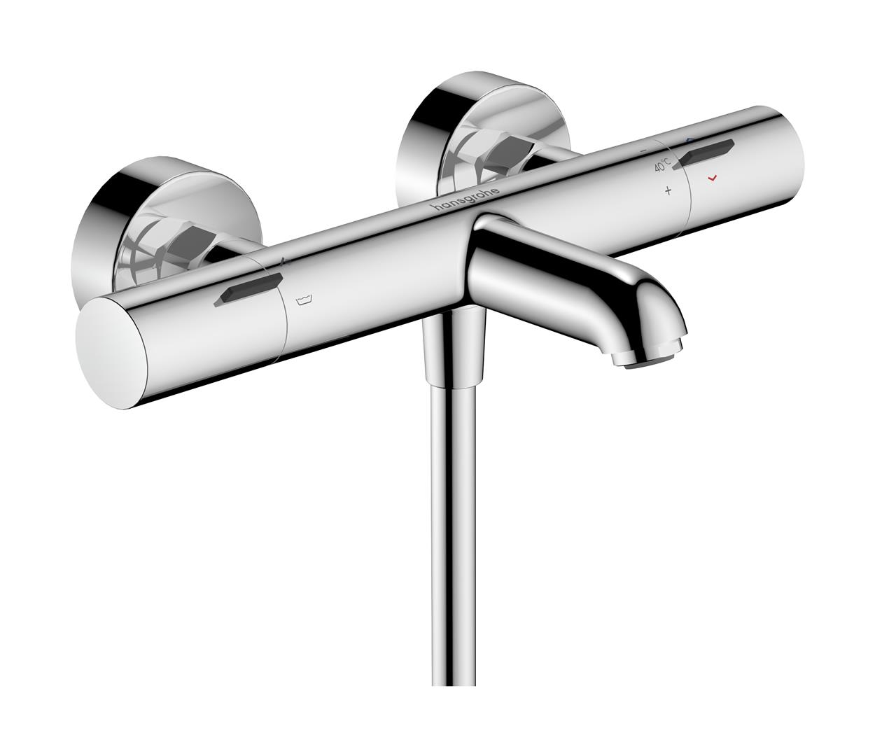 Hansgrohe Ecostat Fine bad- en douchekraan wand met thermostaat chroom 13325000