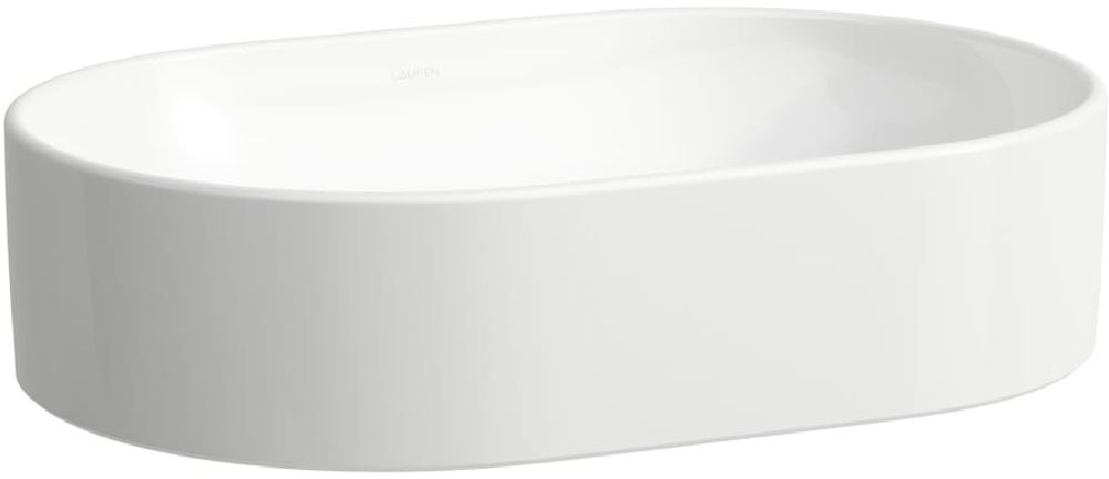 Laufen Savoy wastafel 55x38 cm ovaal opbouw wit glans H8129440001091