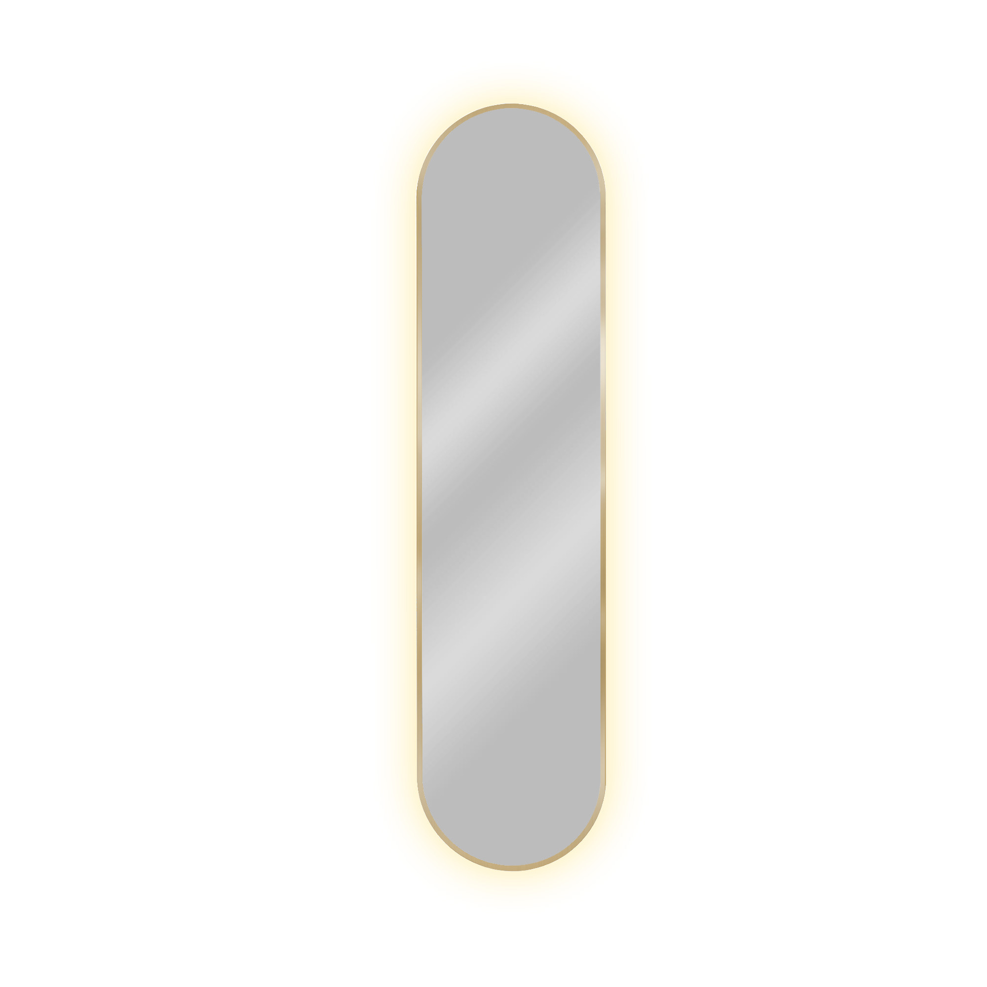Baltica Design Tiny Border Pastille spiegel 40x80 cm ovaal met verlichting gouden 5904107928968
