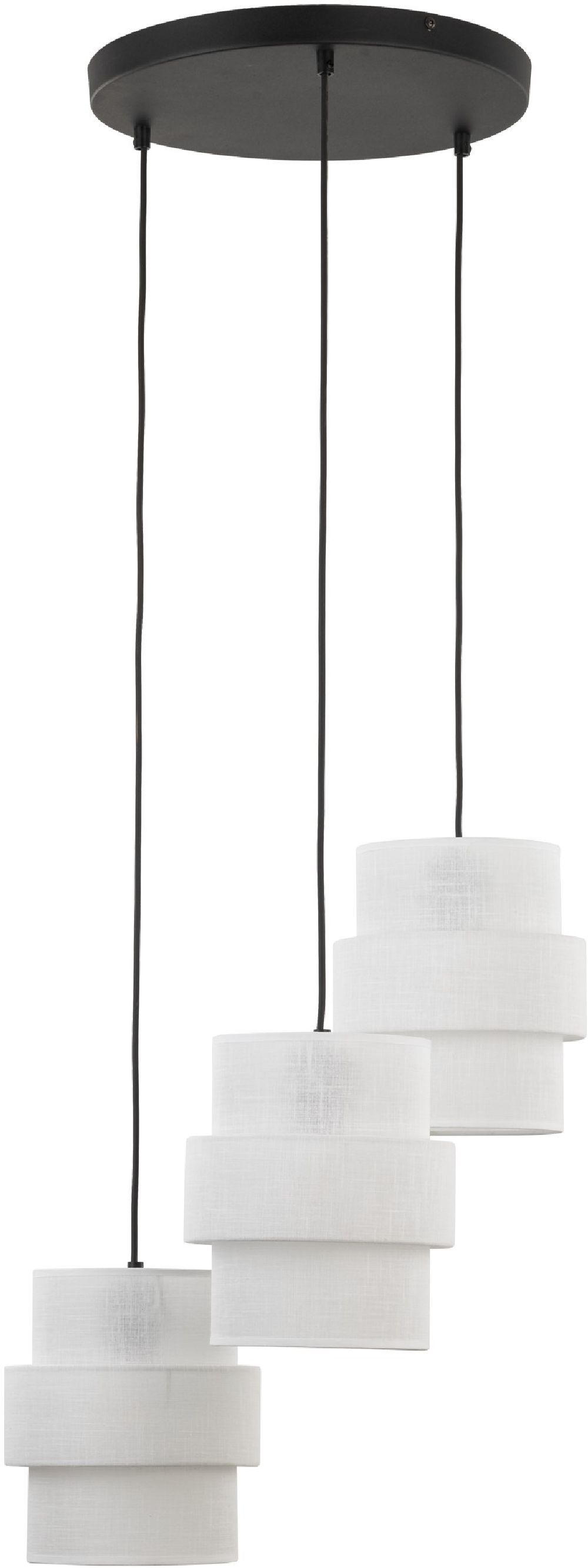 TK Lighting Calisto hanglamp 3x15 W wit 6018
