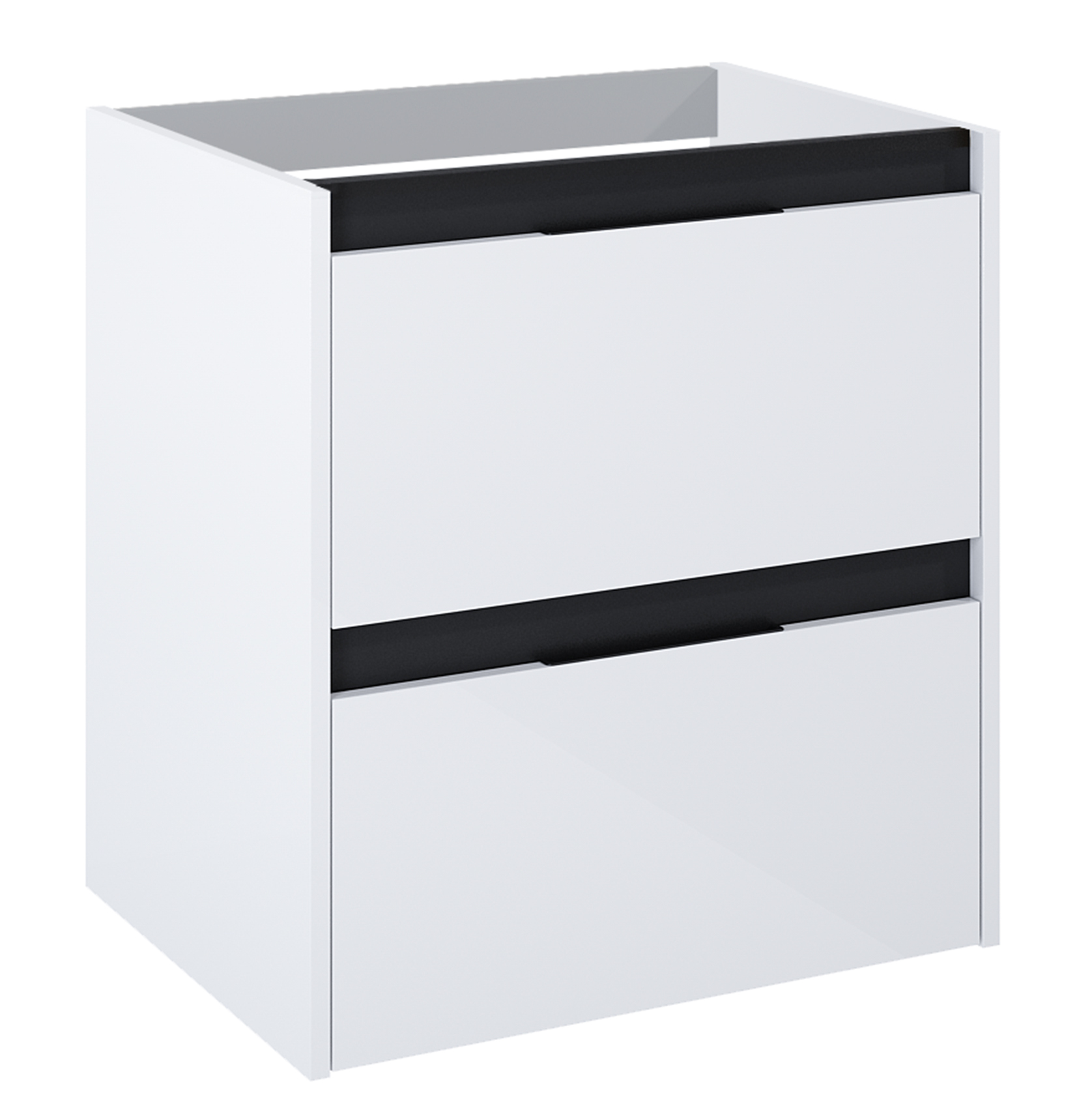 Roca Alpine kast 45.2x58.5x59 cm hangend onder de wastafel wit-zwart A857863606