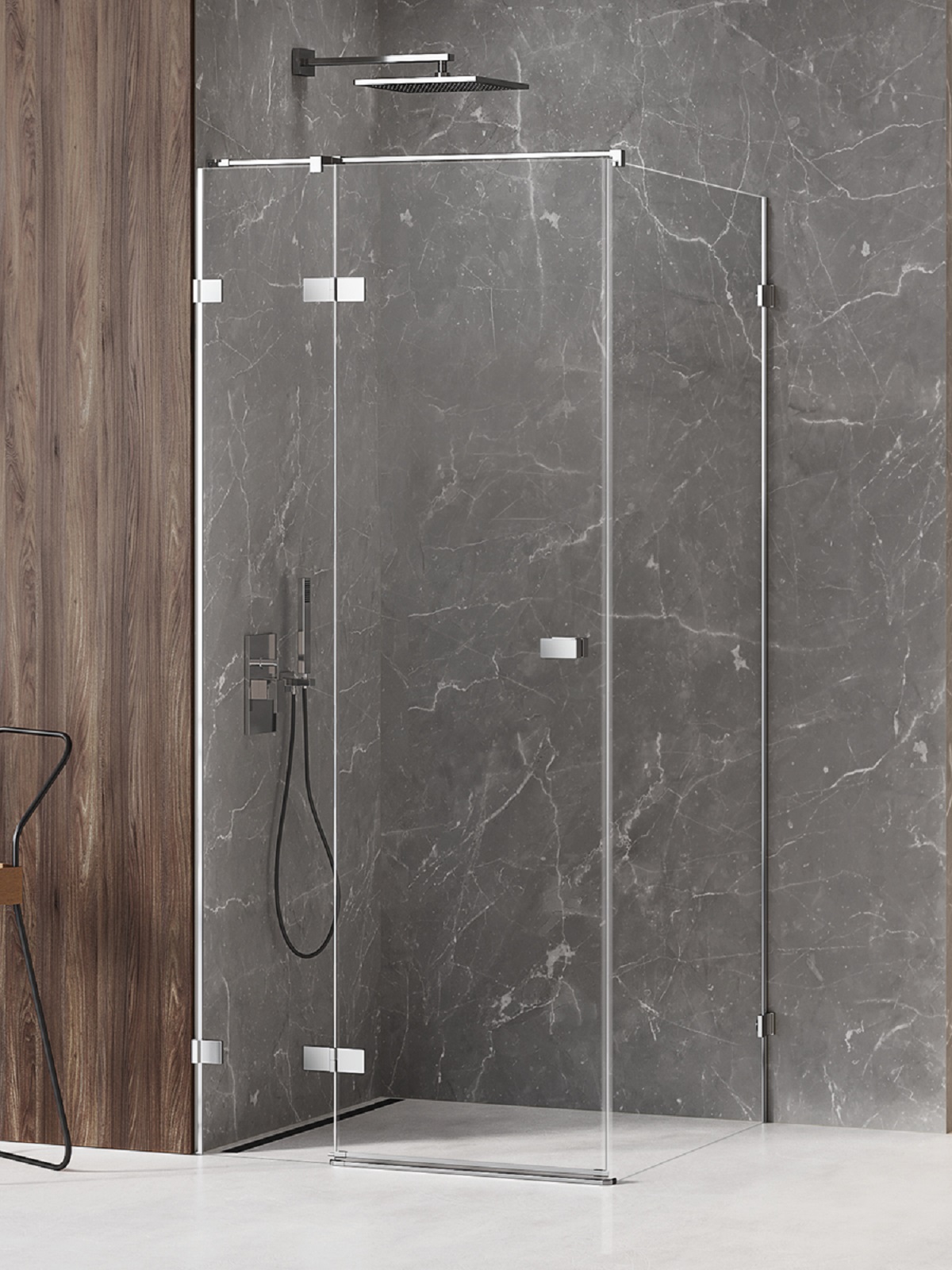 New Trendy Avexa douchecabine 80x80 cm vierkant chroom glans/helder glas EXK-1457