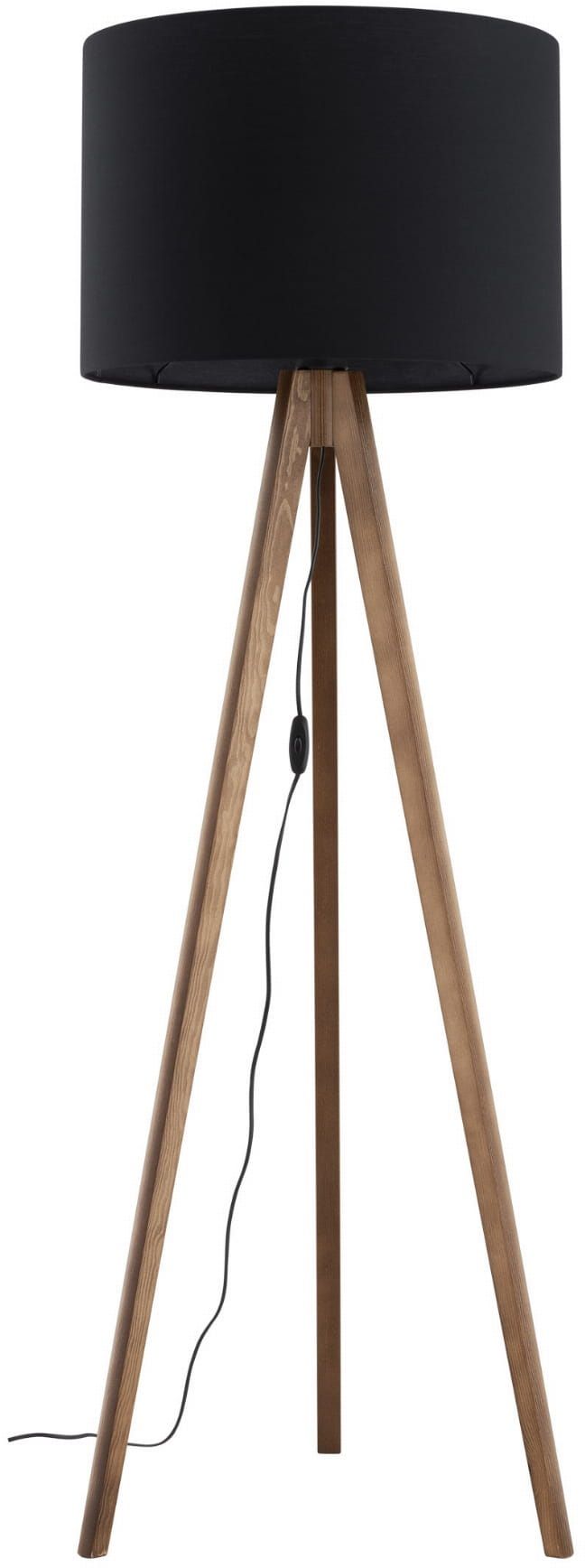 TK Lighting Grand staanlamp 1x15 W zwart-hout 16005