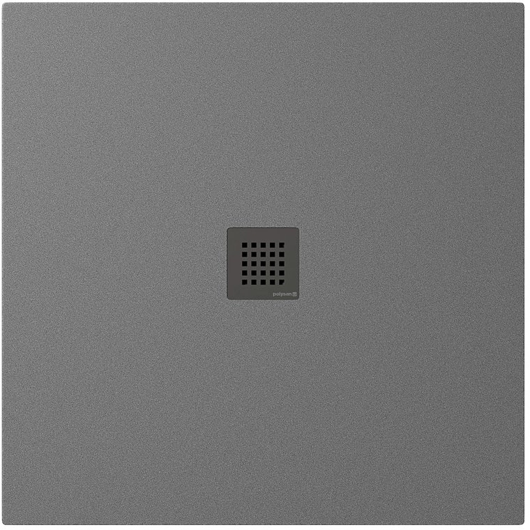 Polysan Treneca vierkante douchebak 100x100 cm grijs 84301.31