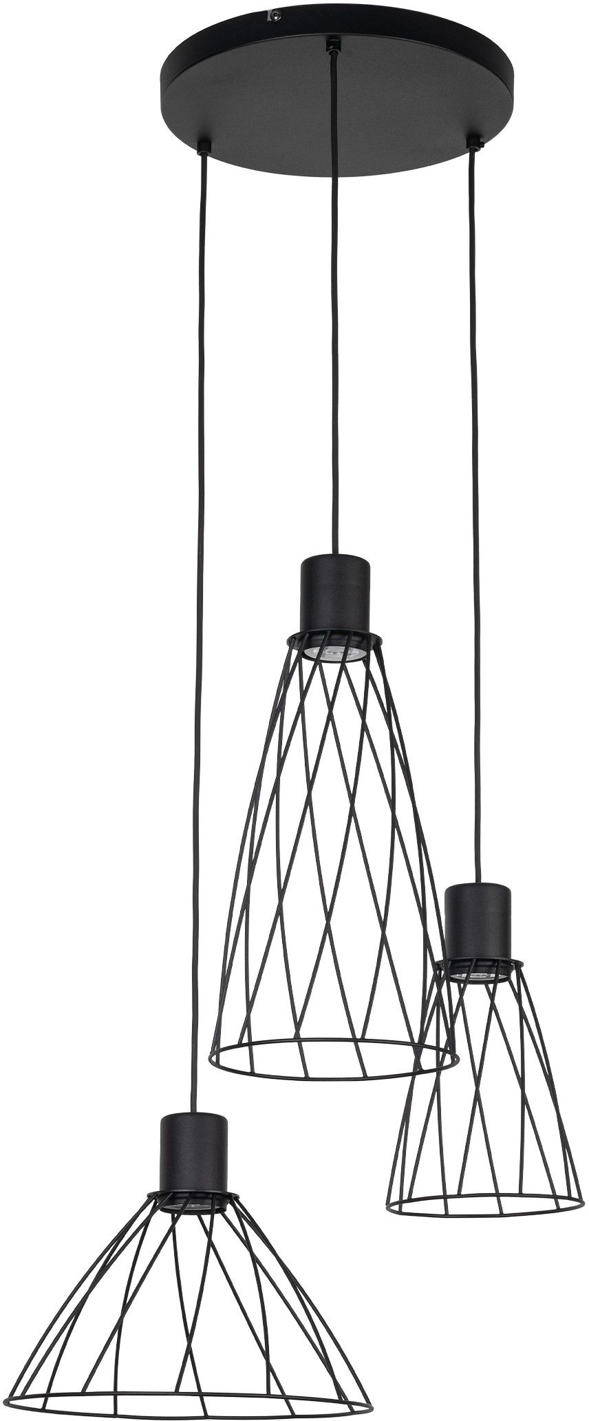 TK Lighting Modesto hanglamp 3x10 W zwart 10187