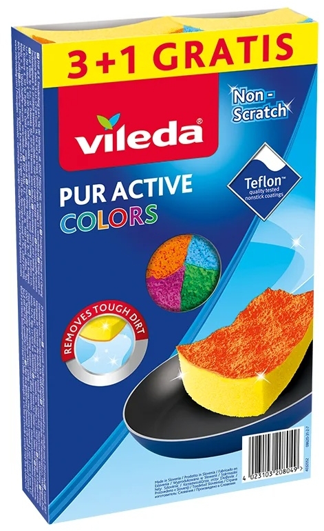 Vileda Pur Active Colors afwasspons 169492