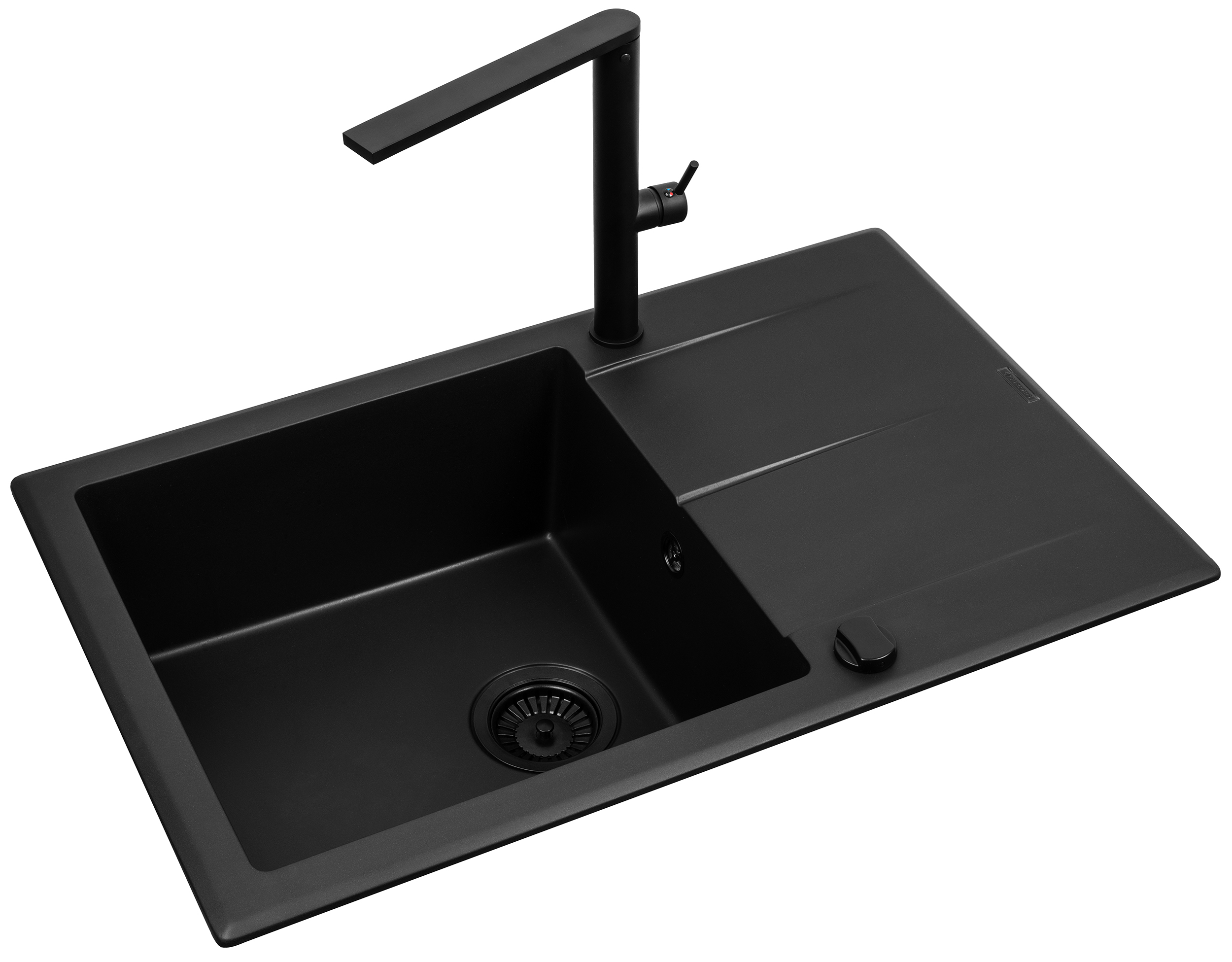 Pyramis Keros spoelbak met kraan zwart/zwart 070247001BT