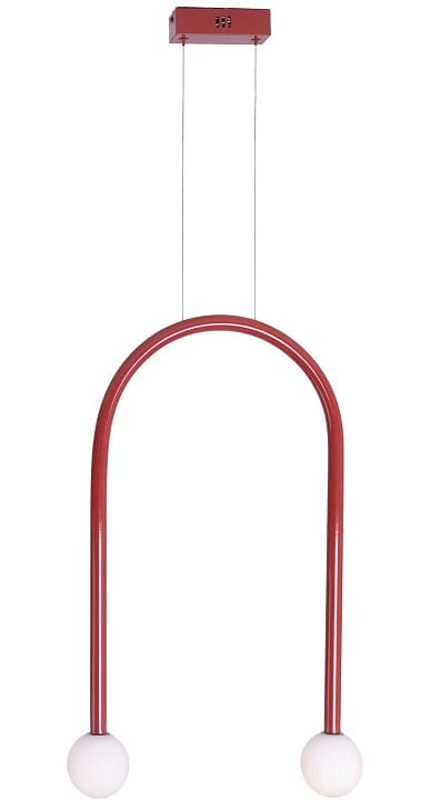 MaxLight Enigma hanglamp 2x2 W rood P0523
