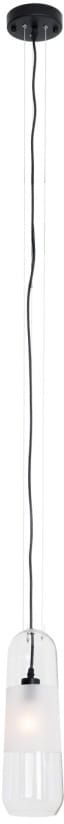 MaxLight Mauri hanglamp 1x12 W zwart-doorzichtig P0588