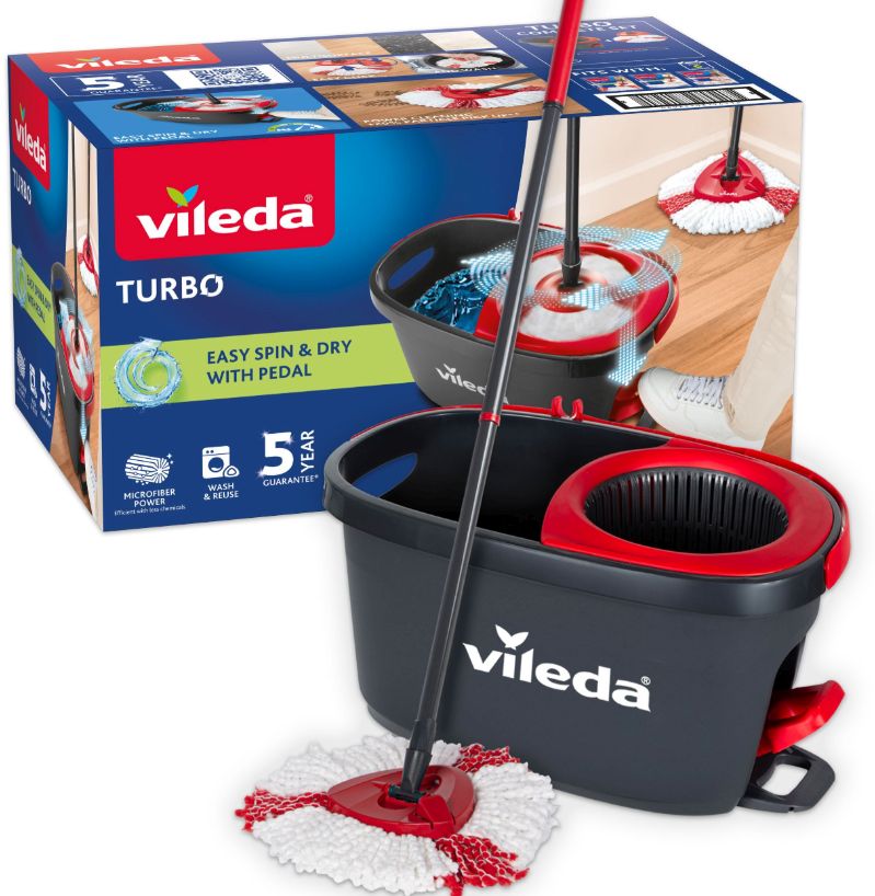 Vileda Turbo dweil met emmer en stok 163422
