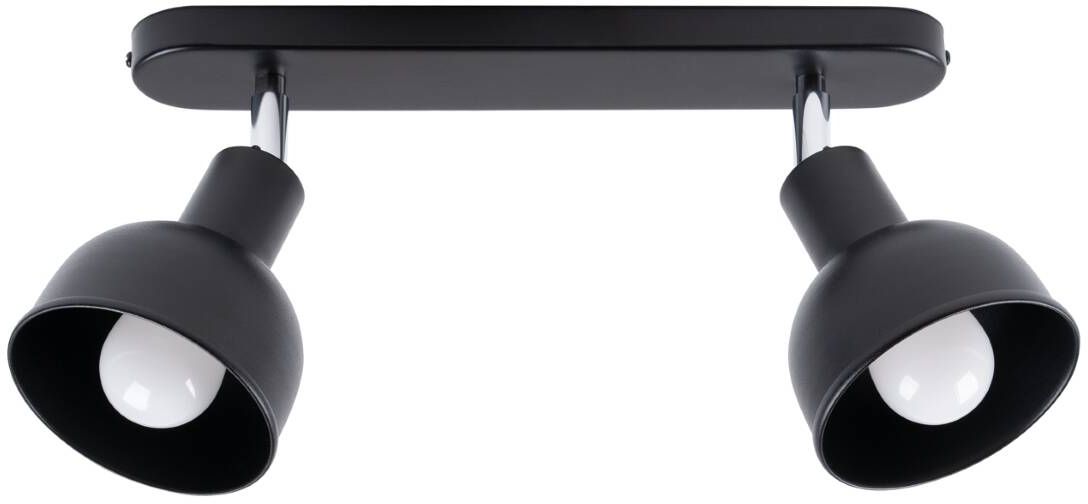 Sollux Lighting Elba plafondlamp 2x15 W zwart SL.1317