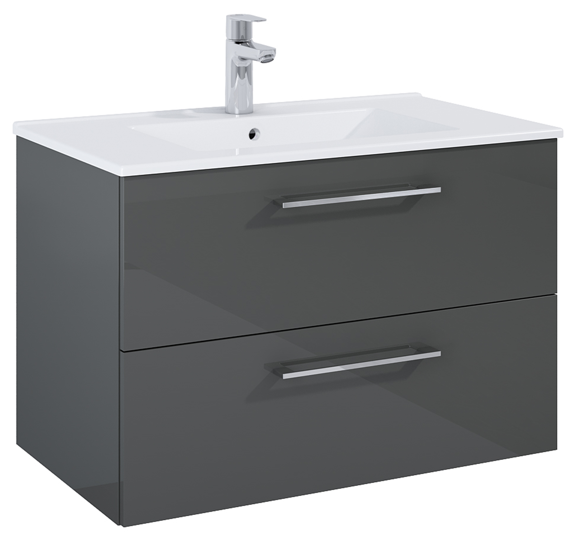 Roca Roma kast 79.6x45.6x53 cm hangend onder de wastafel grijs A857950153